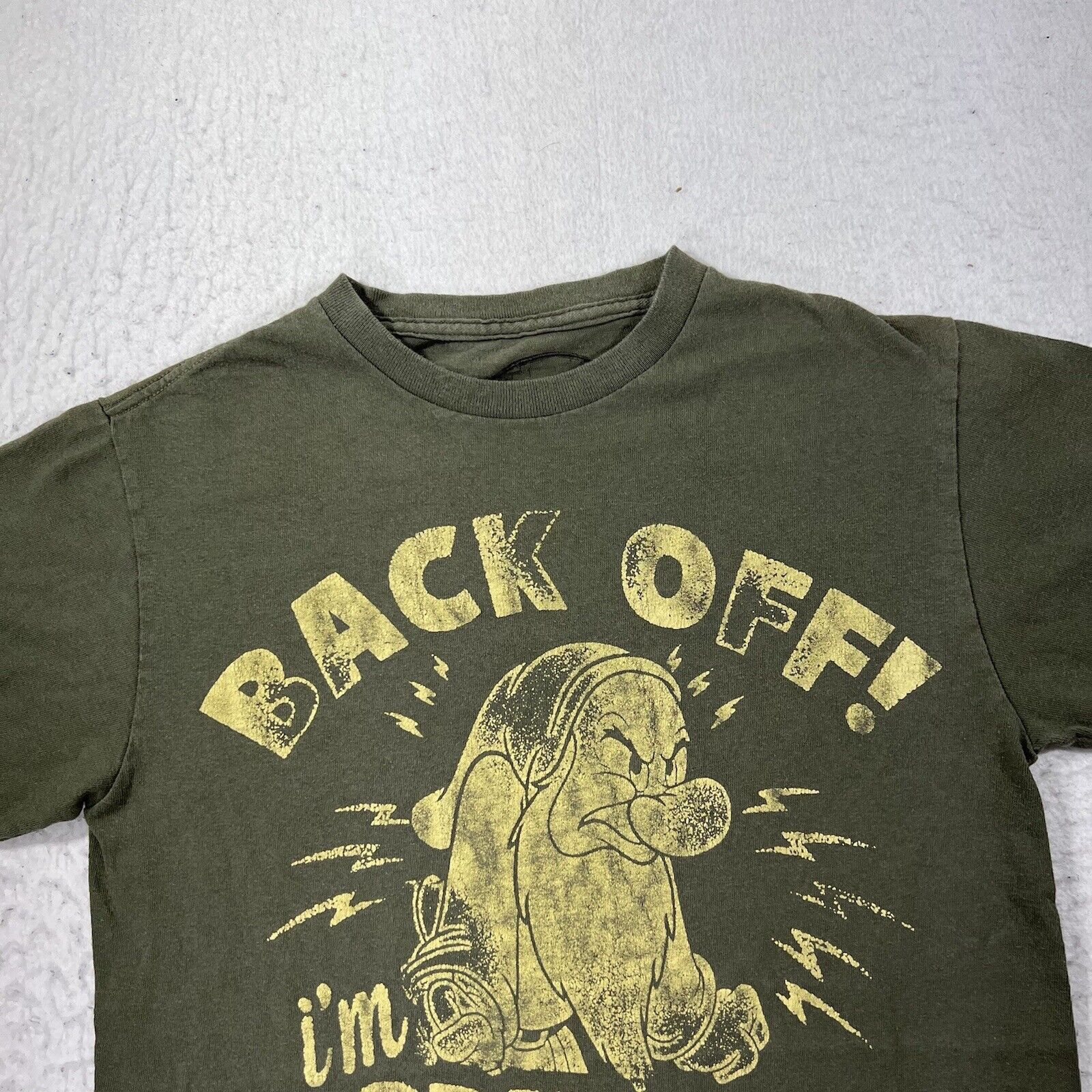 Disney Disney Back Off I'm Grumpy Green Short Sleeve Graphic Tee Size US S / EU 44-46 / 1 - 4 Thumbnail