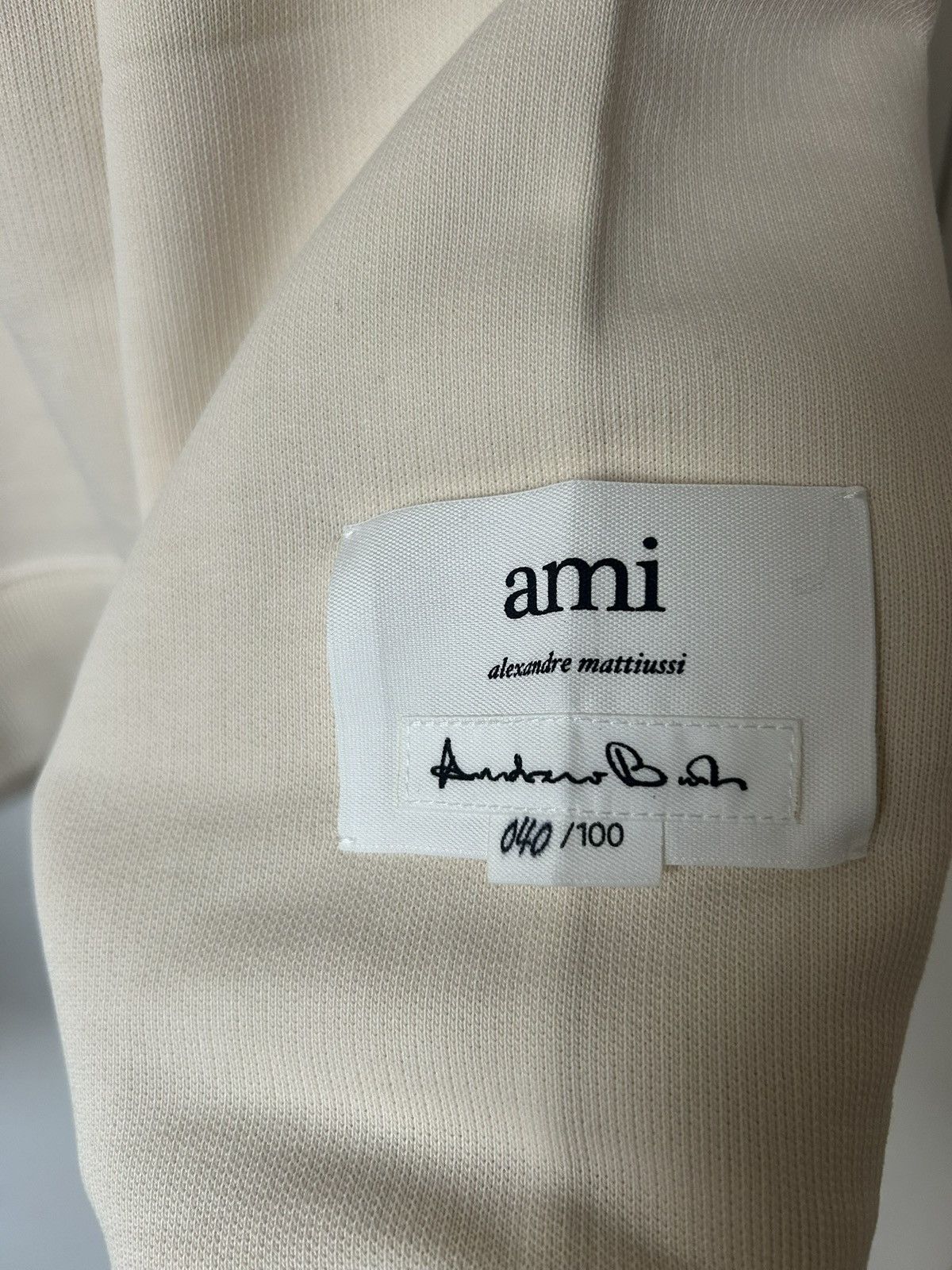 AMI Sweat Blanc Ami Paris x Andrew Bush Size US M / EU 48-50 / 2 - 6 Thumbnail