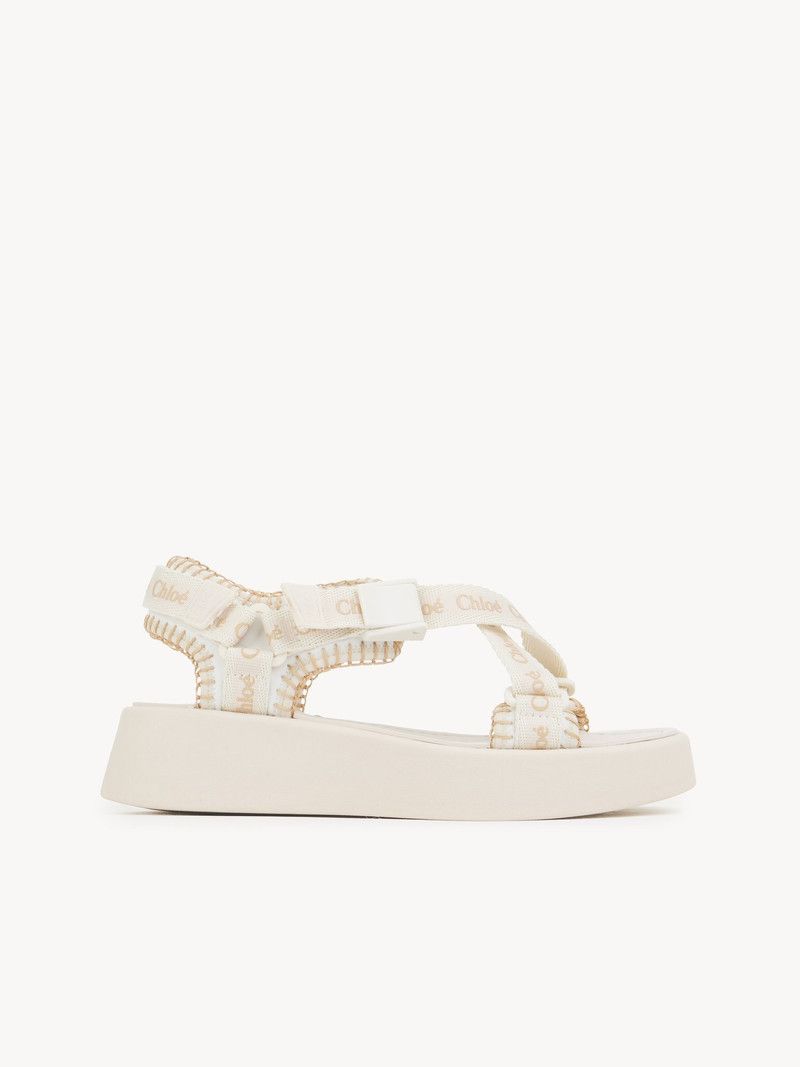 Chloe o1loc1c11125 Mila Sandals in Vanilla Ice Size US 7 / IT 37 - 1 Thumbnail