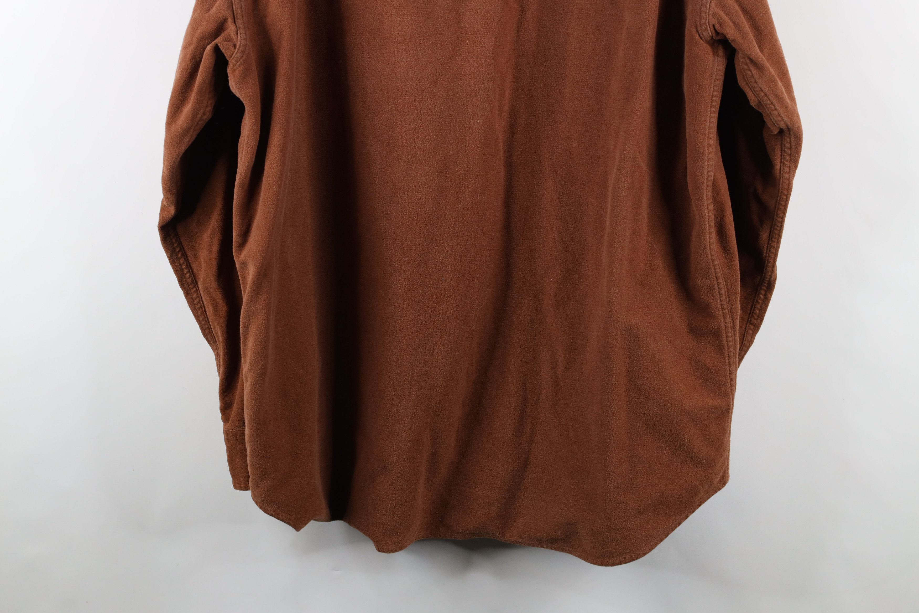 Cabelas × Vintage Vintage 90s Cabelas Chamois Cloth Button Down Shirt Brown Size US XL / EU 56 / 4 - 12 Thumbnail