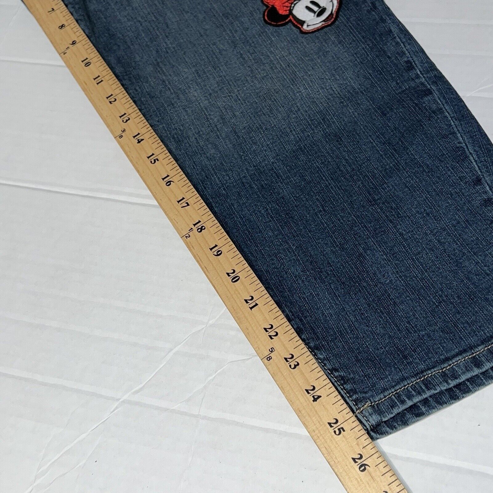 Disney Torrid Jeans Womens Plus 22 Disney Patches Skinny High Rise Size 22" - 11 Thumbnail