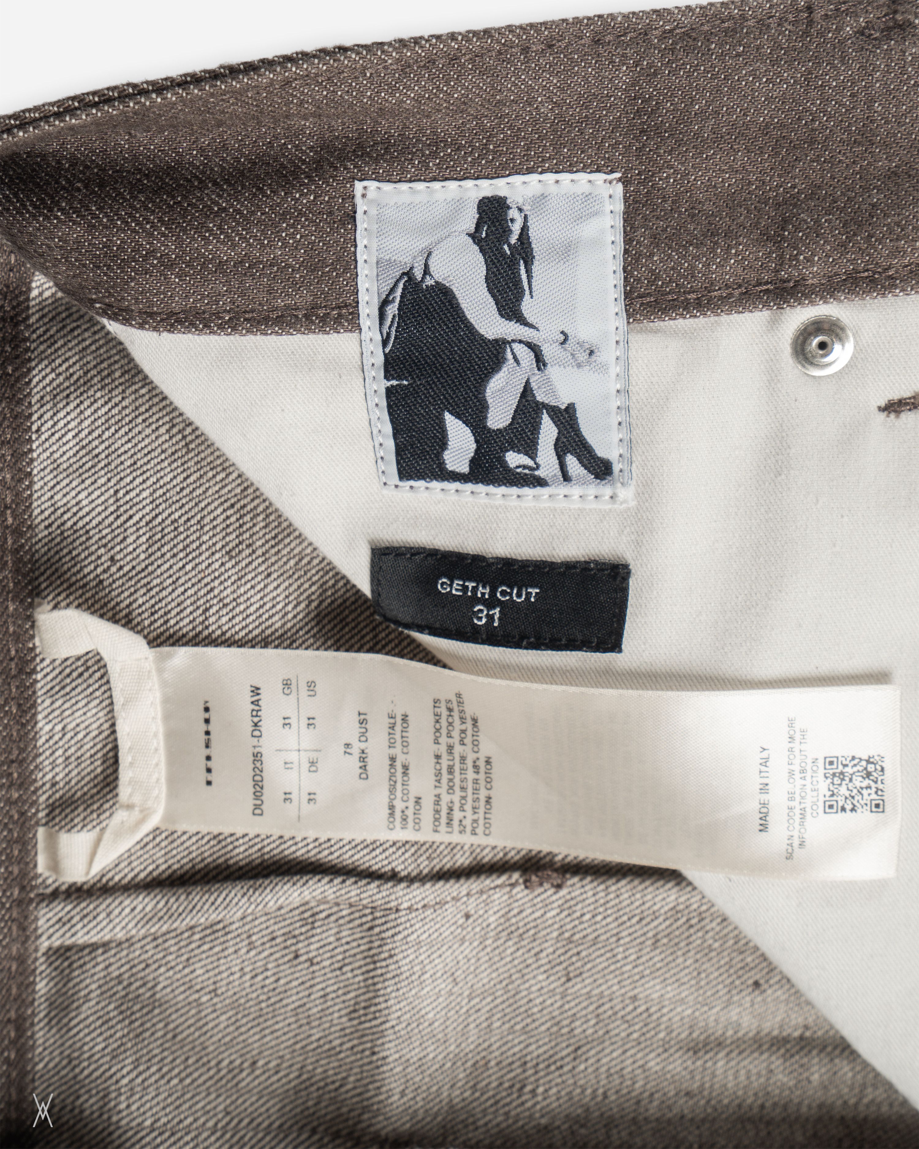 Rick Owens Drkshdw Rick Owens DRKSHDW Geth Cut jeans in Dark Dust Size US 31 - 4 Thumbnail