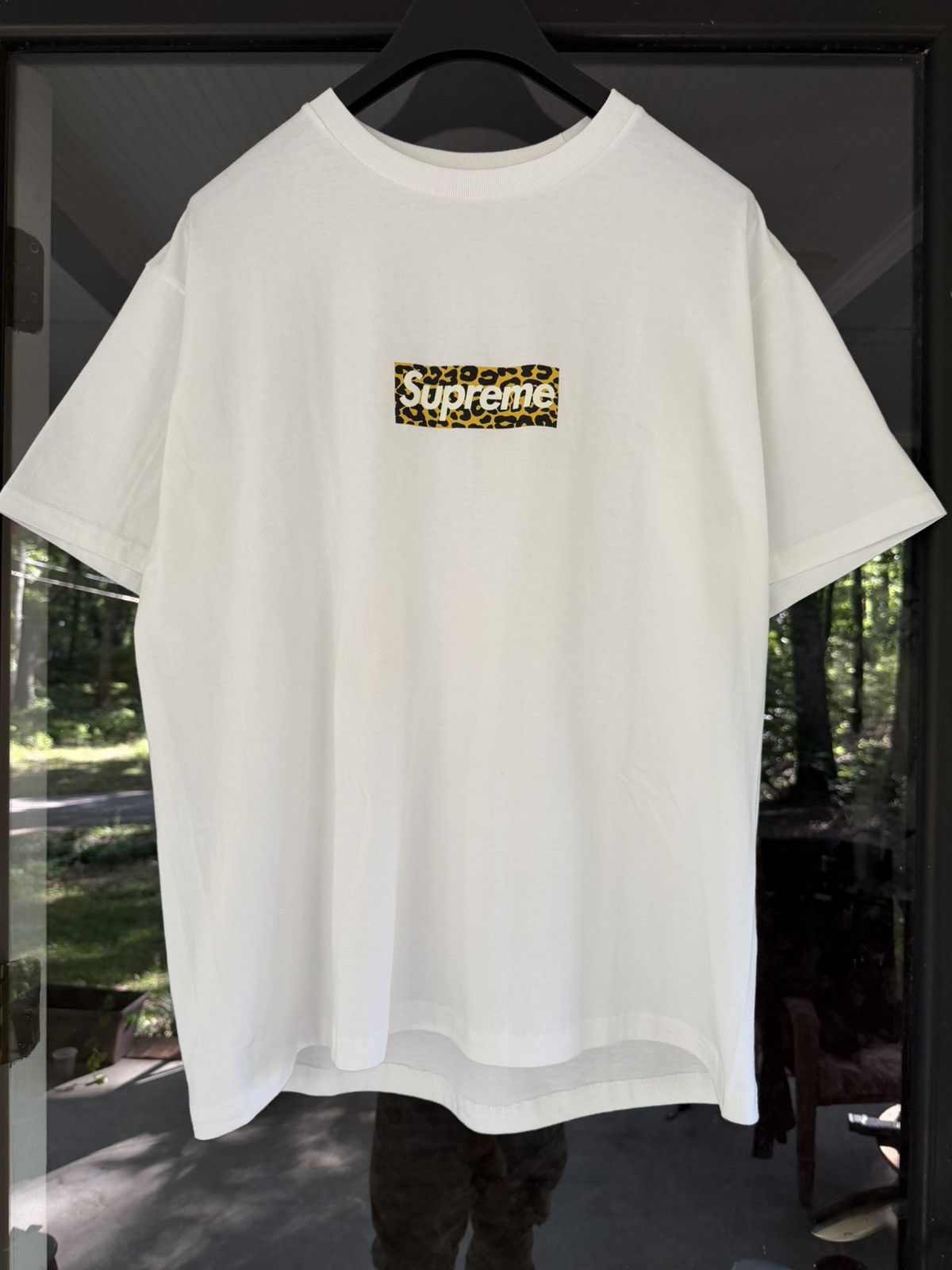 Supreme Supreme Shanghai box logo tee leopard | Grailed
