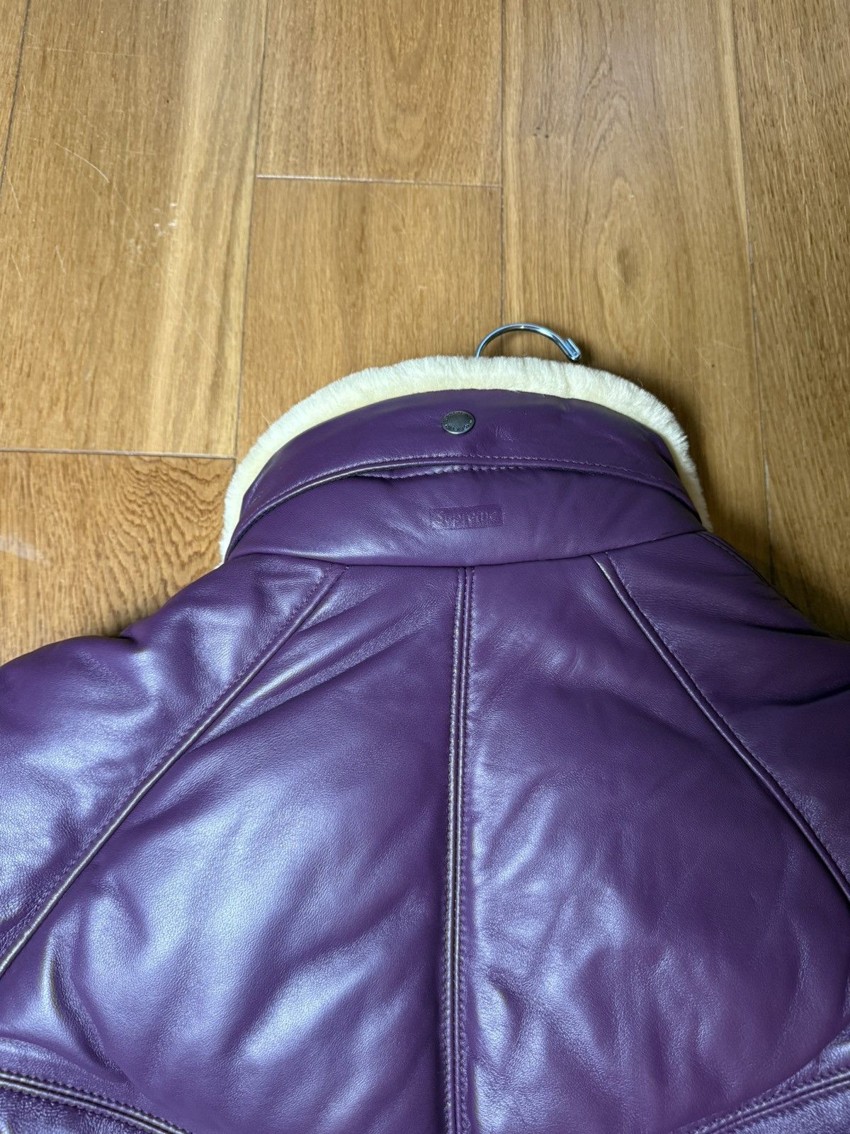 Schott × Supreme Supreme Schott Chevron Leather Down Puffer Jacket Size US XL / EU 56 / 4 - 11 Thumbnail