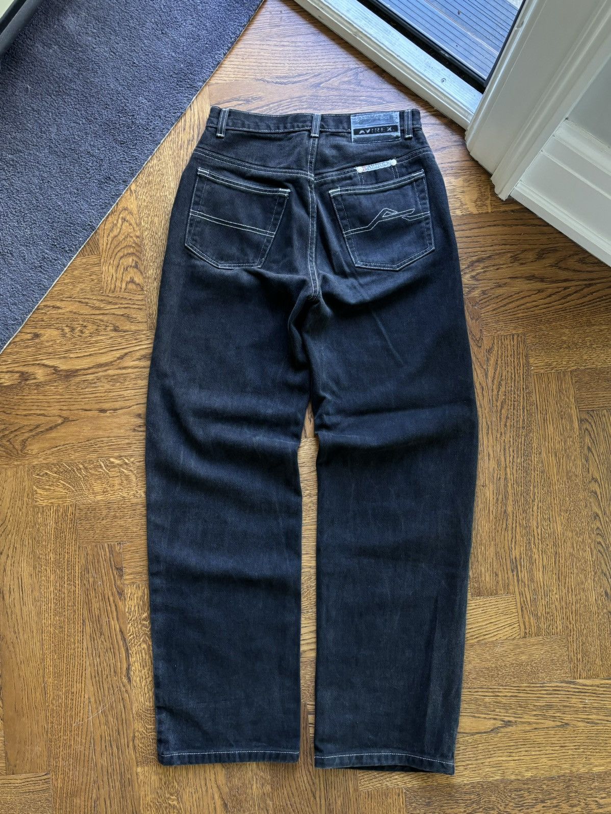 Avirex × Vintage Vintage Avirex Jeans 1990s 2000s Faded Black Denim Paco Y2K Size US 28 / EU 44 - 2 Thumbnail