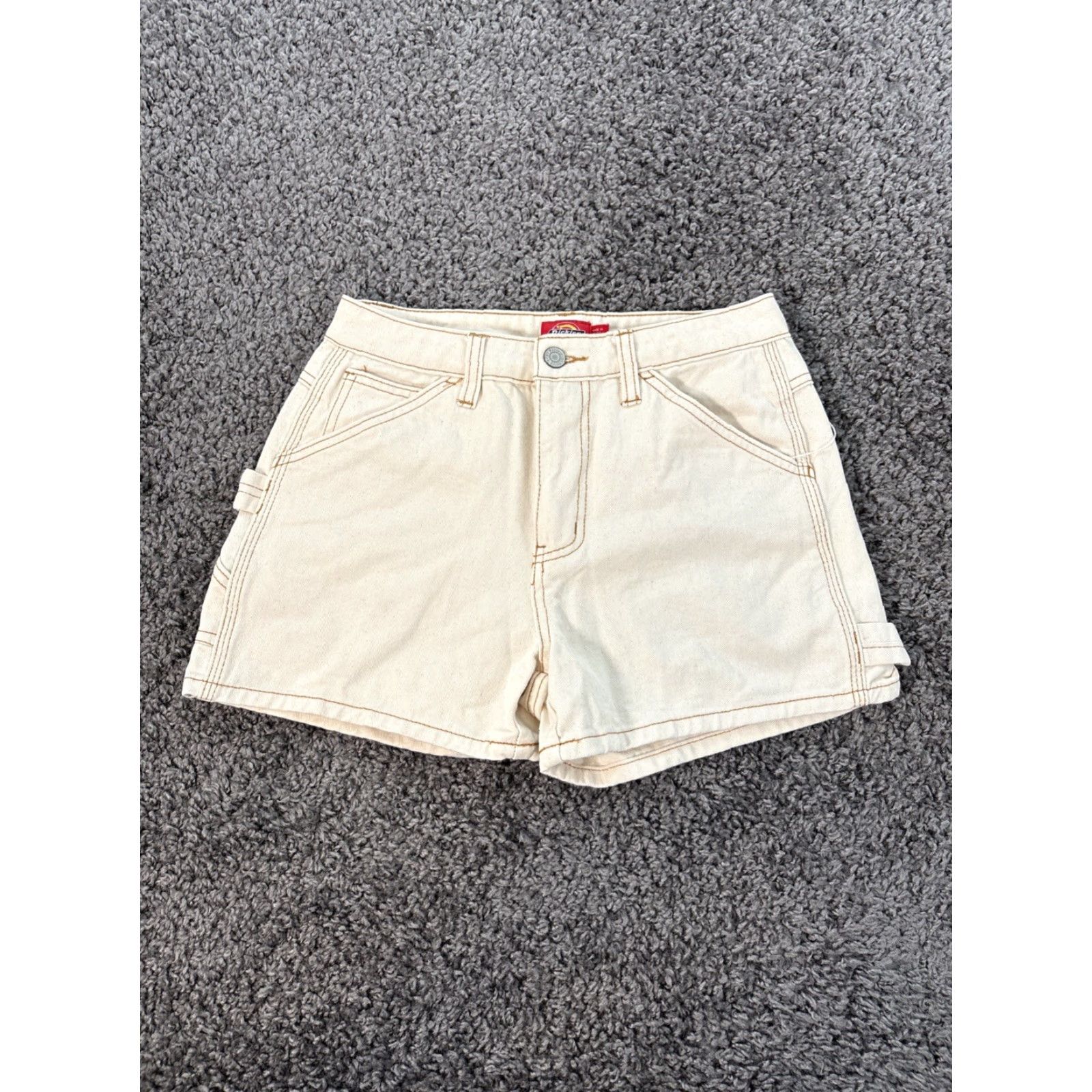 Dickies VINTAGE Dickies Shorts Bermuda Womens 24 White Carpenter Mid Rise USA Striped Cotton Blend Blended Fabric Boho Y2K Mens? Size 42" / US 20 - 2 Thumbnail
