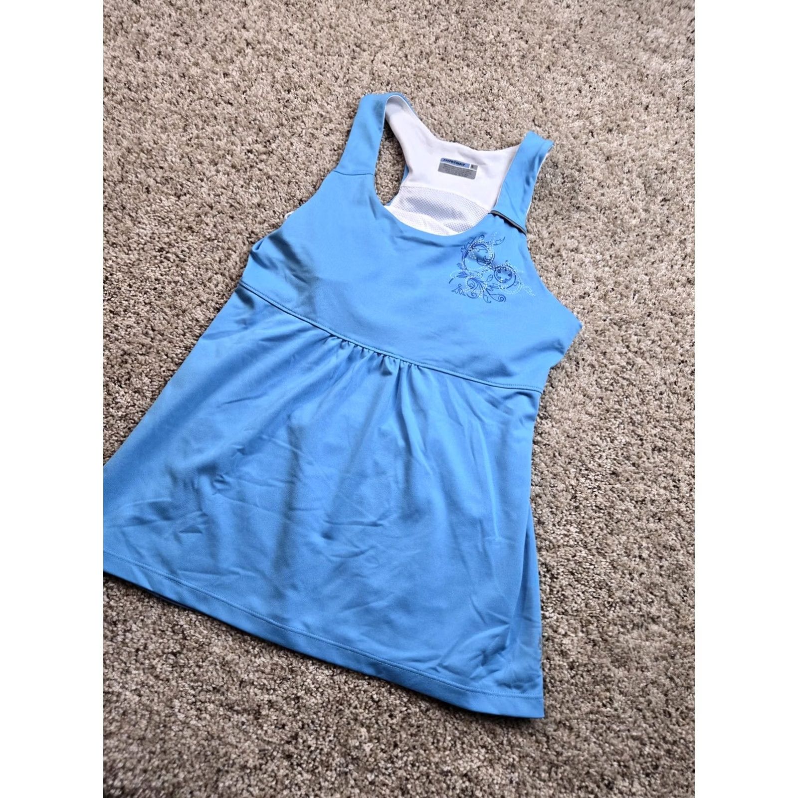 Vintage Novara Tank Top Womens Small Blue Built In Bra Pockets Jersey Cycling Sleeveless Racerback Size S / US 4 / IT 40 - 2 Thumbnail