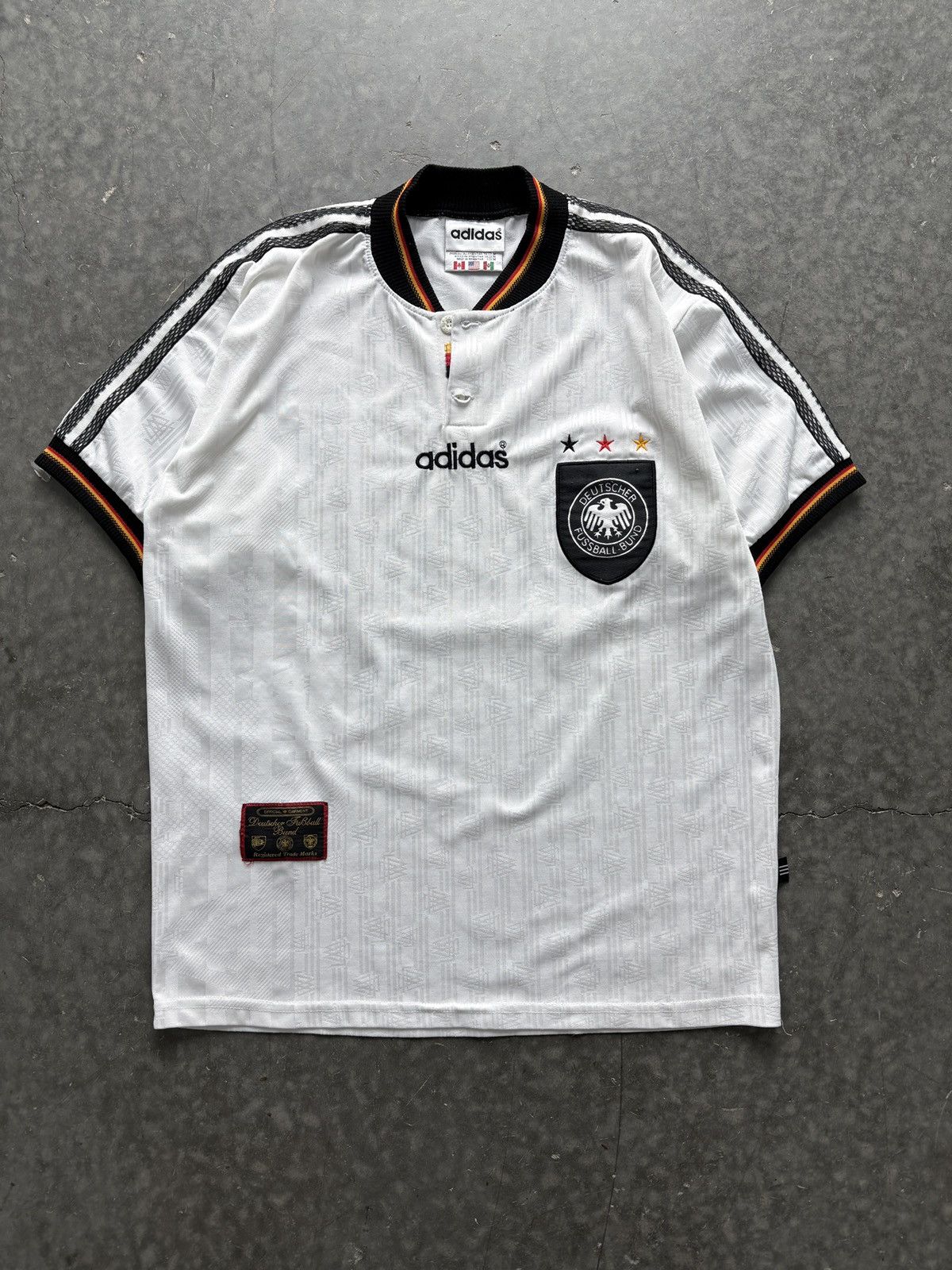 Adidas Vintage 1996 Adidas Germany Home Jersey Size US L / EU 52-54 / 3 - 1 Thumbnail