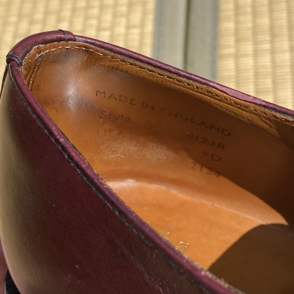 Vintage Vtg ET Wright Oxblood Leather Buckle Loafers Made in ENGLAND Size US 9 / EU 42 - 6 Thumbnail