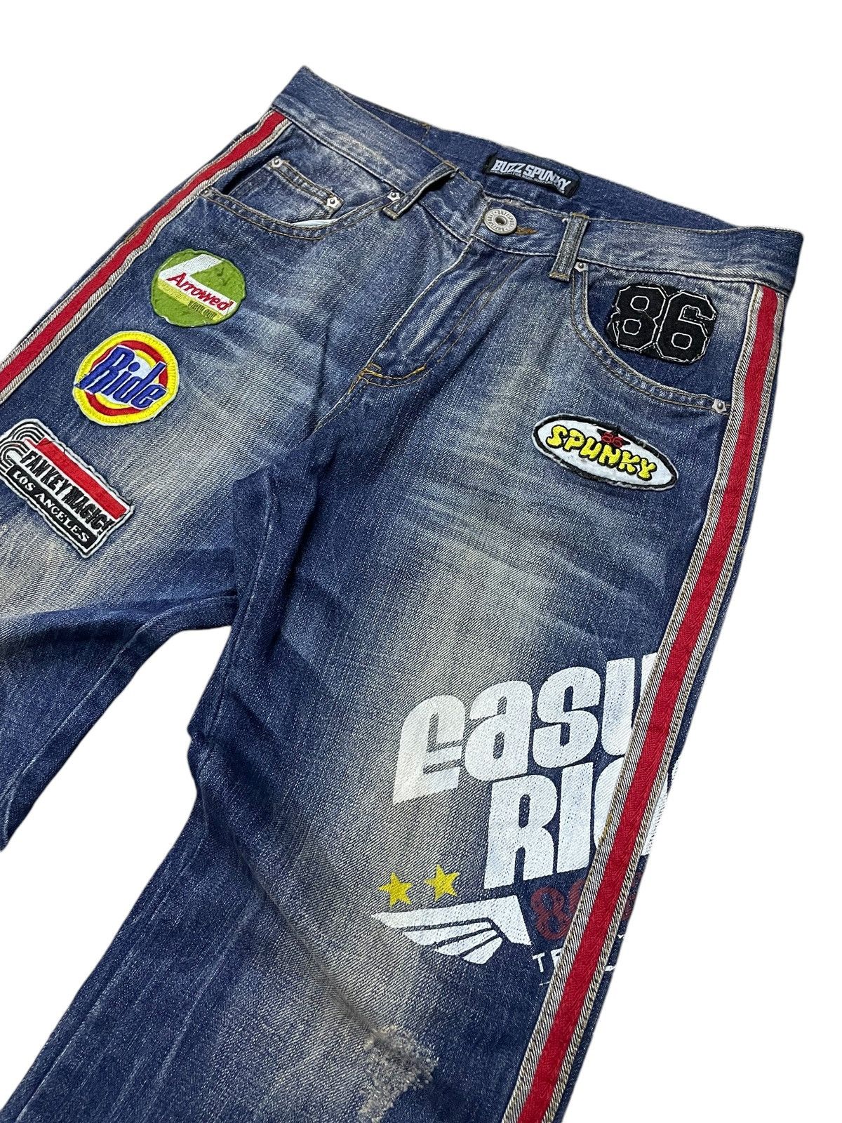 Hysteric Glamour × Shellac Buzz Spunky Japan Archive Surfer Patched Loose Jeans Size US 30 / EU 46 - 7 Thumbnail