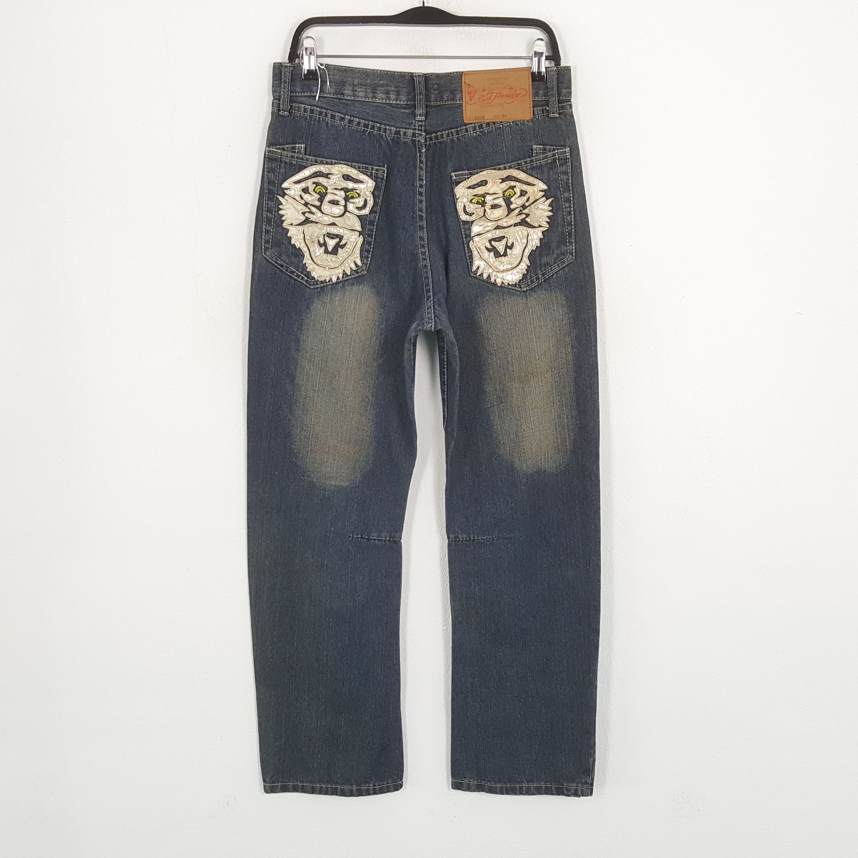 Christian Audigier × Ed Hardy × Vintage ED HARDY Designer Brand Fashion Style Custom Art Jeans Size US 30 / EU 46 - 4 Thumbnail