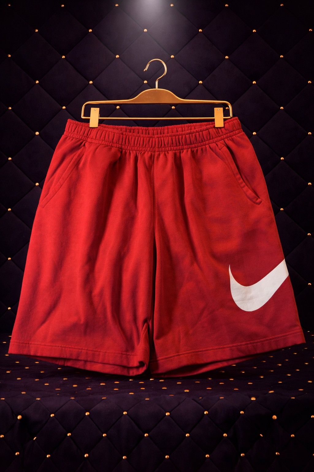 Nike NIKE BIG SWOOSH LOGO FLEECE SWEAT SHORTS Size US 32 / EU 48 - 1 Preview