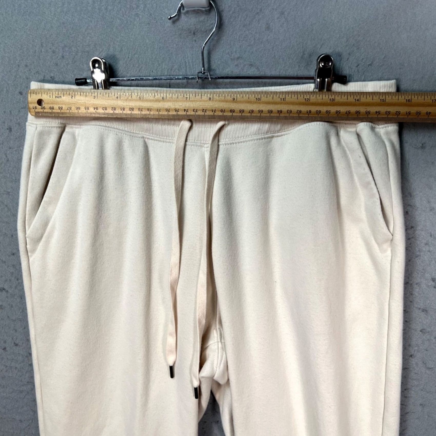 Uniqlo Uniqlo Womens Large Ivory White Jogger SweatPants Drawstring Waist Pants City Women's Size 36" / US 14 / IT 50 - 5 Thumbnail