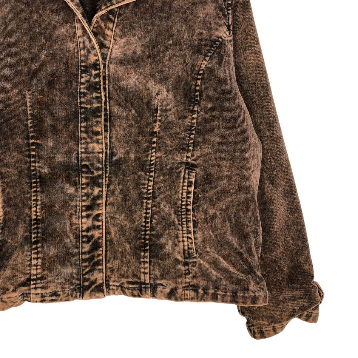 Japanese Brand 🔥VINTAGE BIKER JACKET DOUBLE COLLAR FUR LINING CREA JAPAN Size US M / EU 48-50 / 2 - 7 Thumbnail