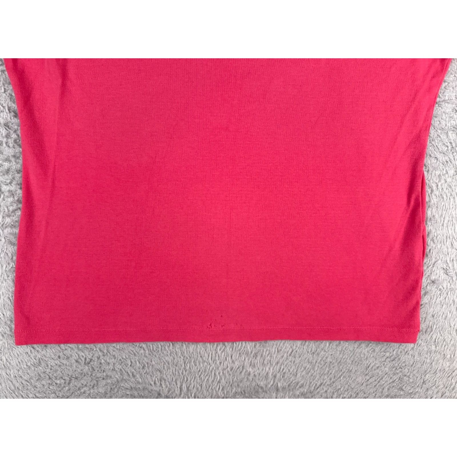 Tommy Hilfiger Tommy Hilfiger Pink Cotton V-Neck Shirt Women's XL Short Sleeve Casual Designer Size XL / US 12-14 / IT 48-50 - 5 Thumbnail