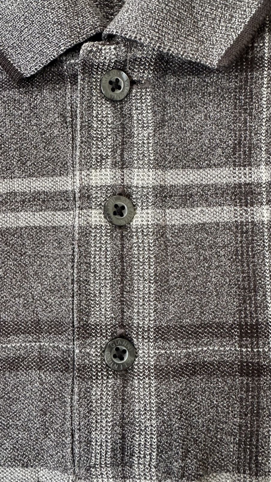 Gianni Valentino VINTAGE GIANNI VALENTINO CHECKERED POLO TEE LS Size US M / EU 48-50 / 2 - 4 Thumbnail