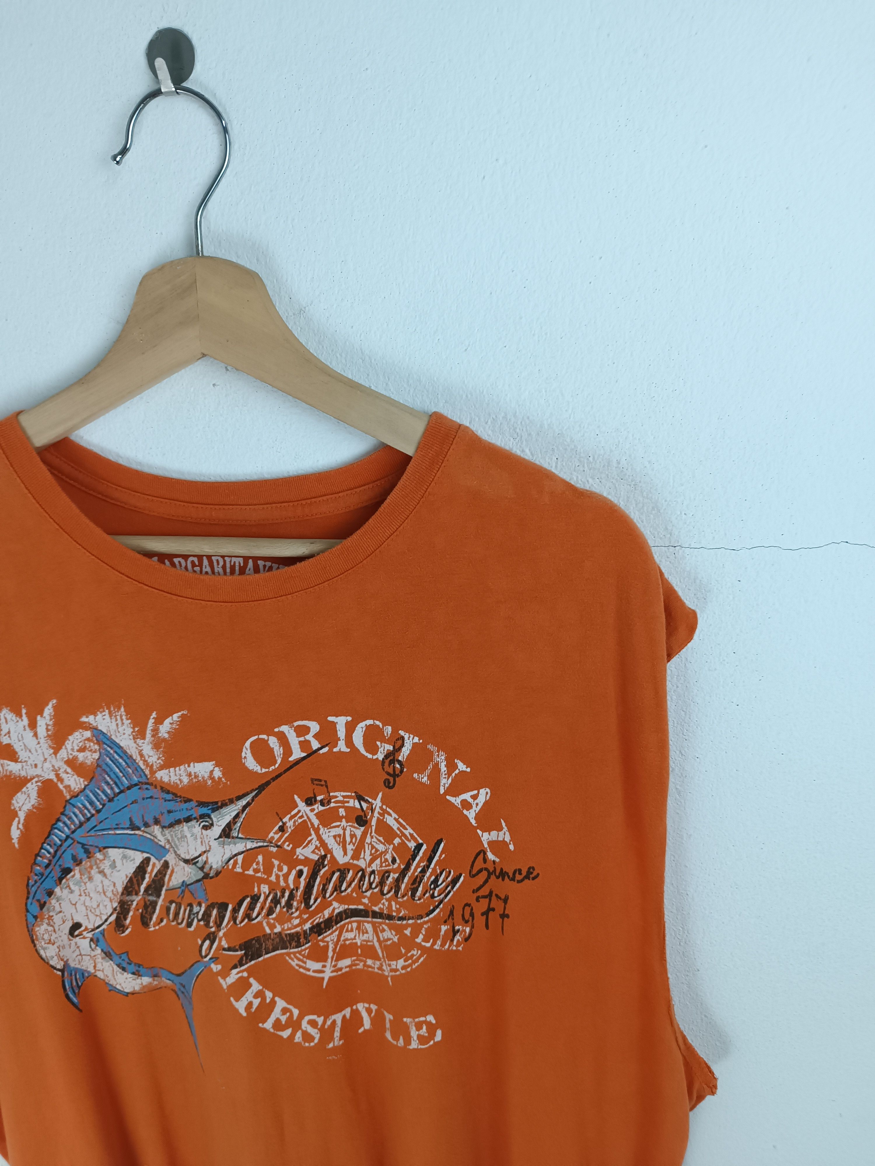 Vintage VINTAGE MARGARITAVILLE SAILFISH LOW ARM SHREDDER FADED TEE Size US XL / EU 56 / 4 - 9 Thumbnail