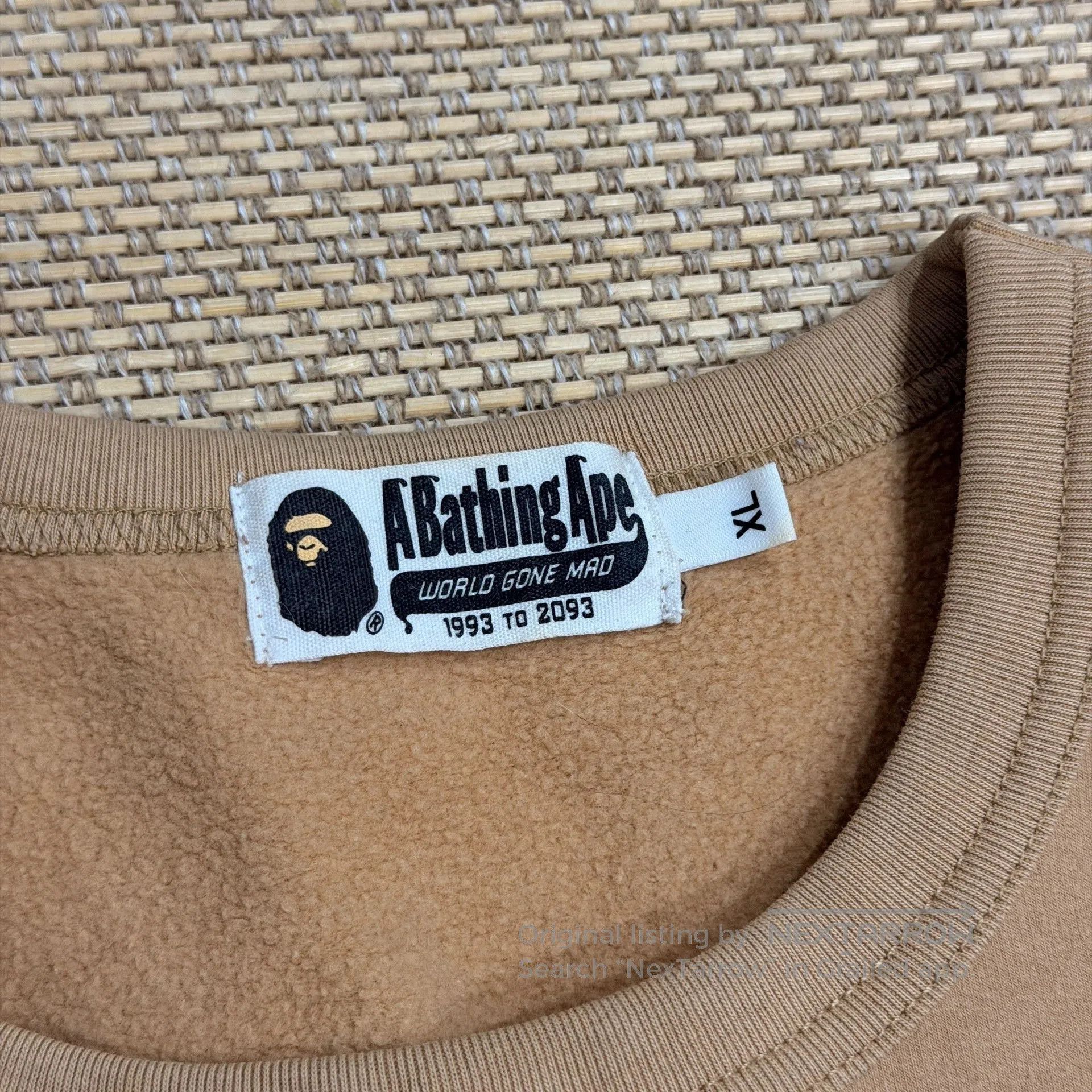 Bape BAPE Light Brown Big Ape Crewneck Sweatshirt. Size US XL / EU 56 / 4 - 4 Thumbnail