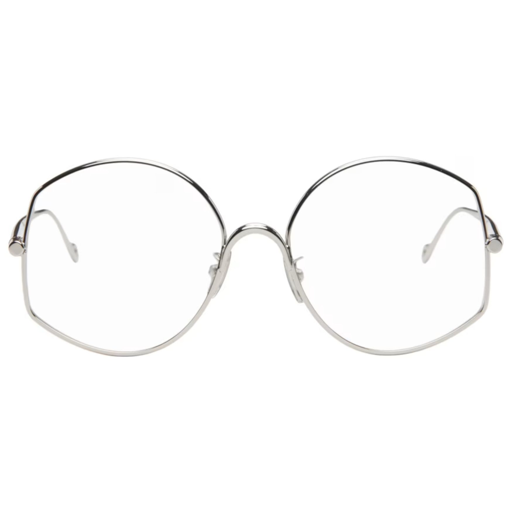 Loewe Loewe Oversized Metal Frame Glasses Silver Size ONE SIZE - 2 Thumbnail