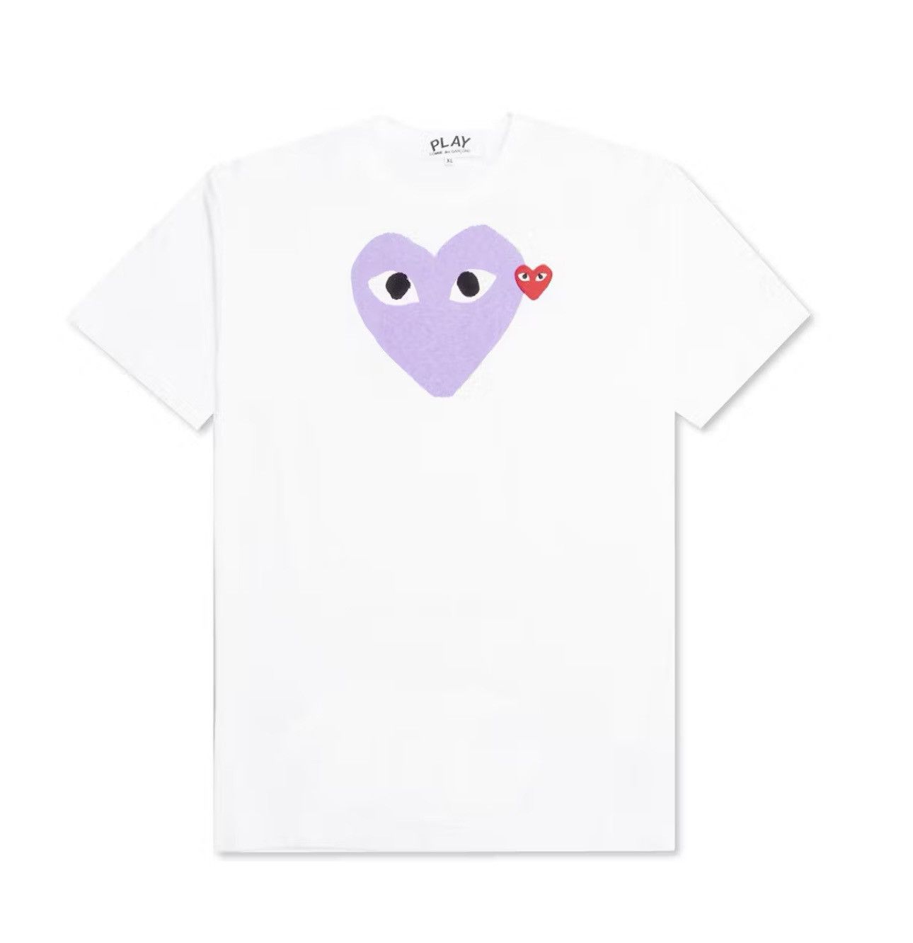 comme des garcons play purple heart emblem Tee