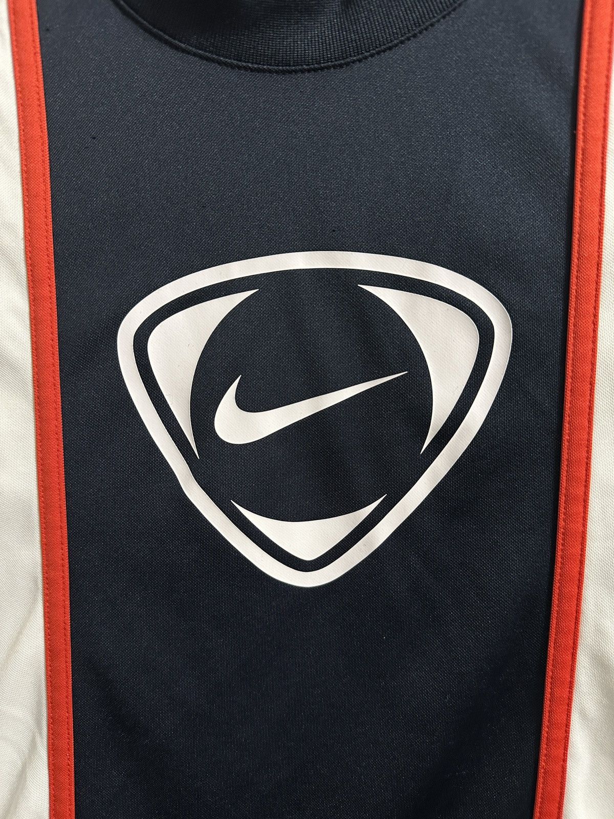 Nike Rare Vintage Tee Nike Big Swoosh Centr Logo Drill Y2K style. Size US S / EU 44-46 / 1 - 2 Thumbnail