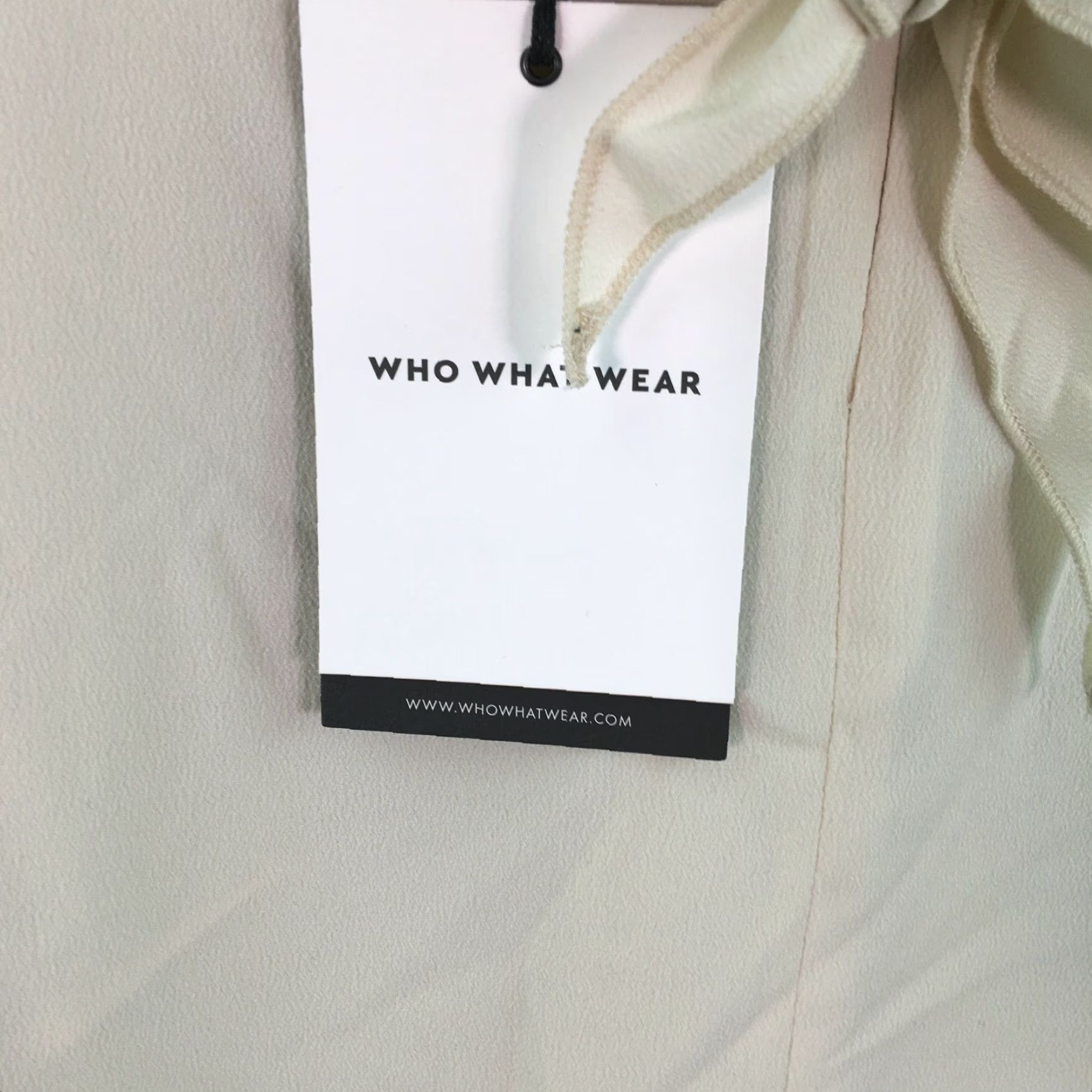 Vintage WHO WHAT WEAR Womens Blouse Long Sleeve Scarf Neck White Chiffon Size XS Casual Size XS / US 0-2 / IT 36-38 - 4 Thumbnail