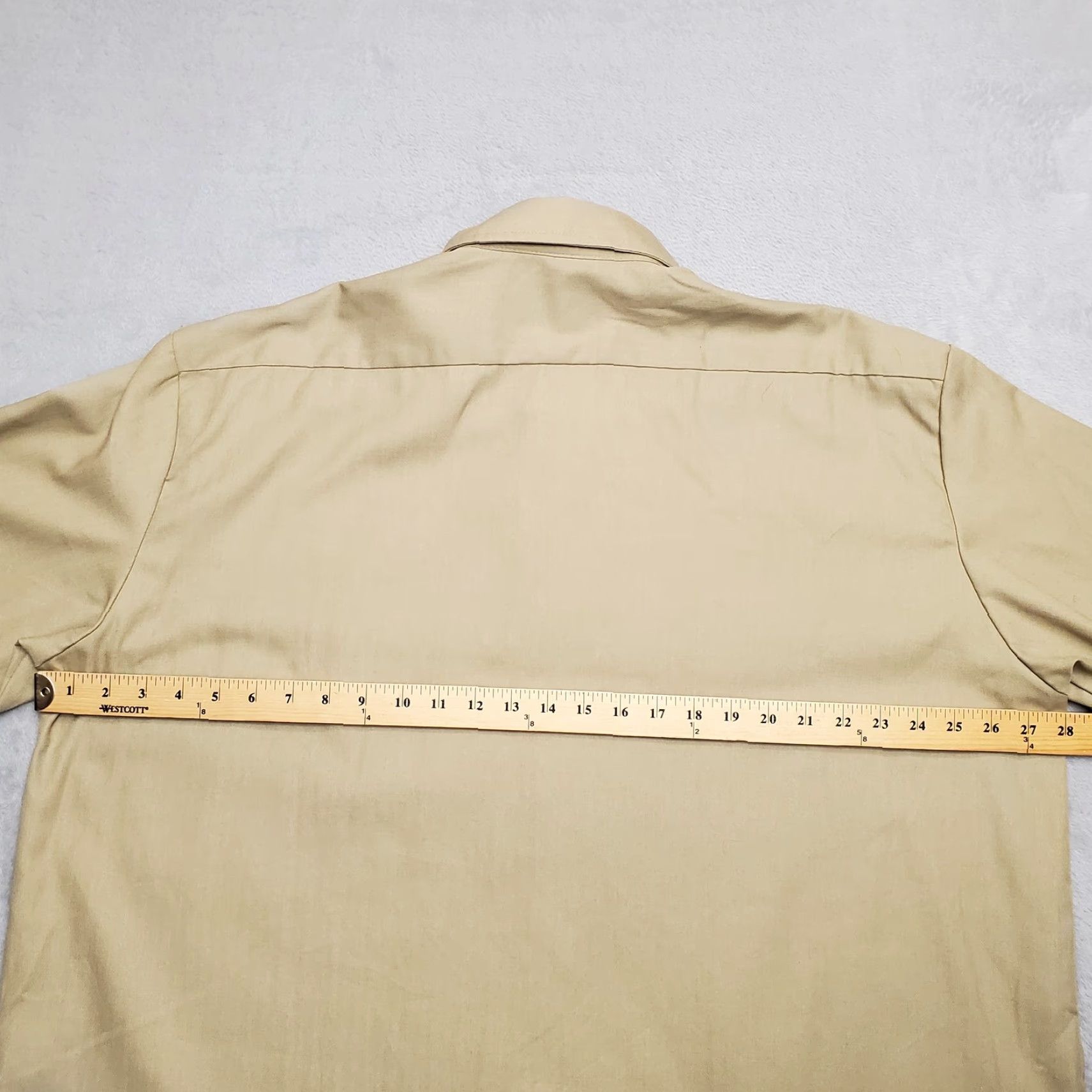 Dickies VINTAGE Dickies Shirt Mens 2XL Beige Herringbone Twill Workwear Long Sleeve Button-Up Solid MENS Size US XXL / EU 58 / 5 - 7 Thumbnail