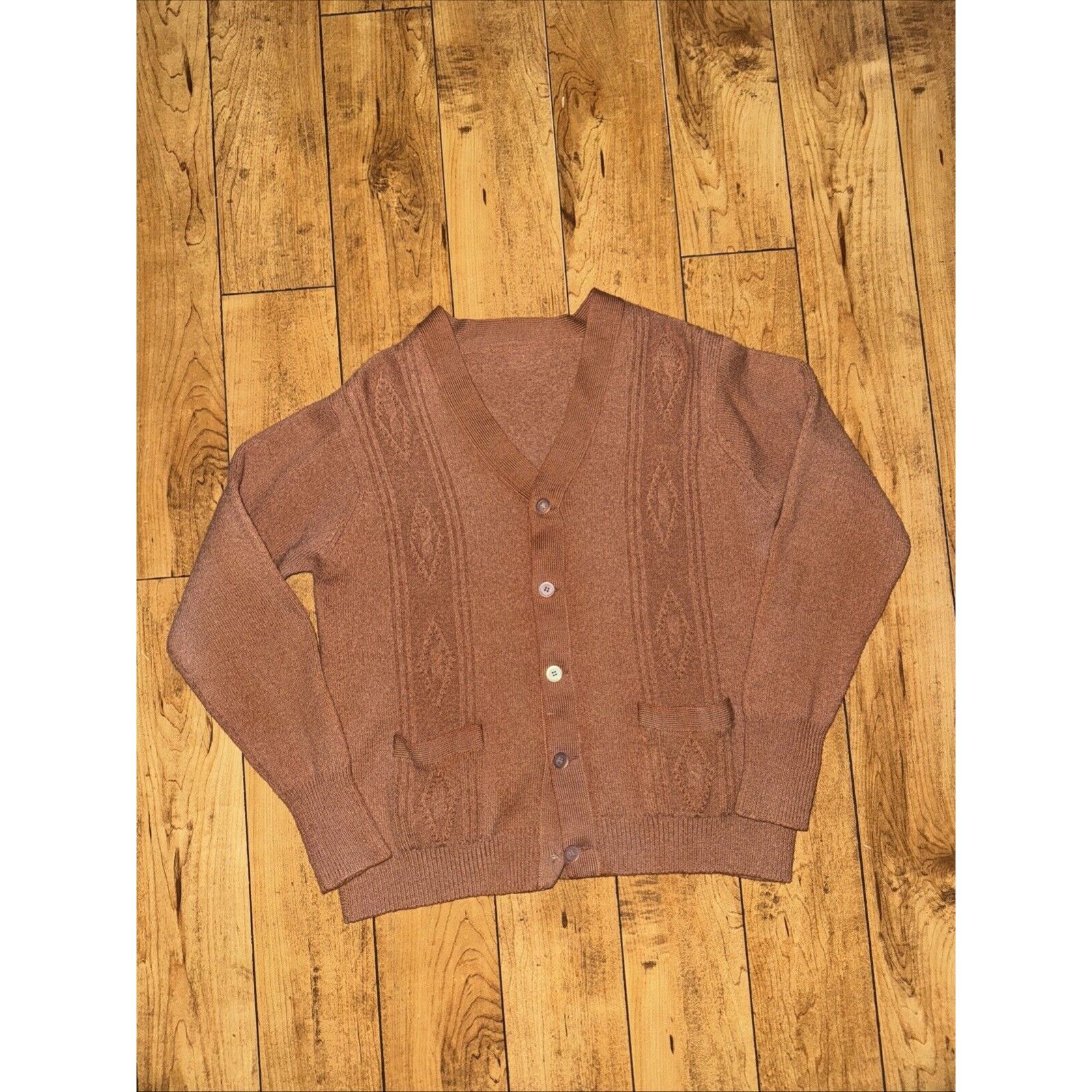 American Apparel × Vintage Women’s Brown Cardigan Sweater Brown 19x23 Medium Size M / US 6-8 / IT 42-44 - 1 Thumbnail