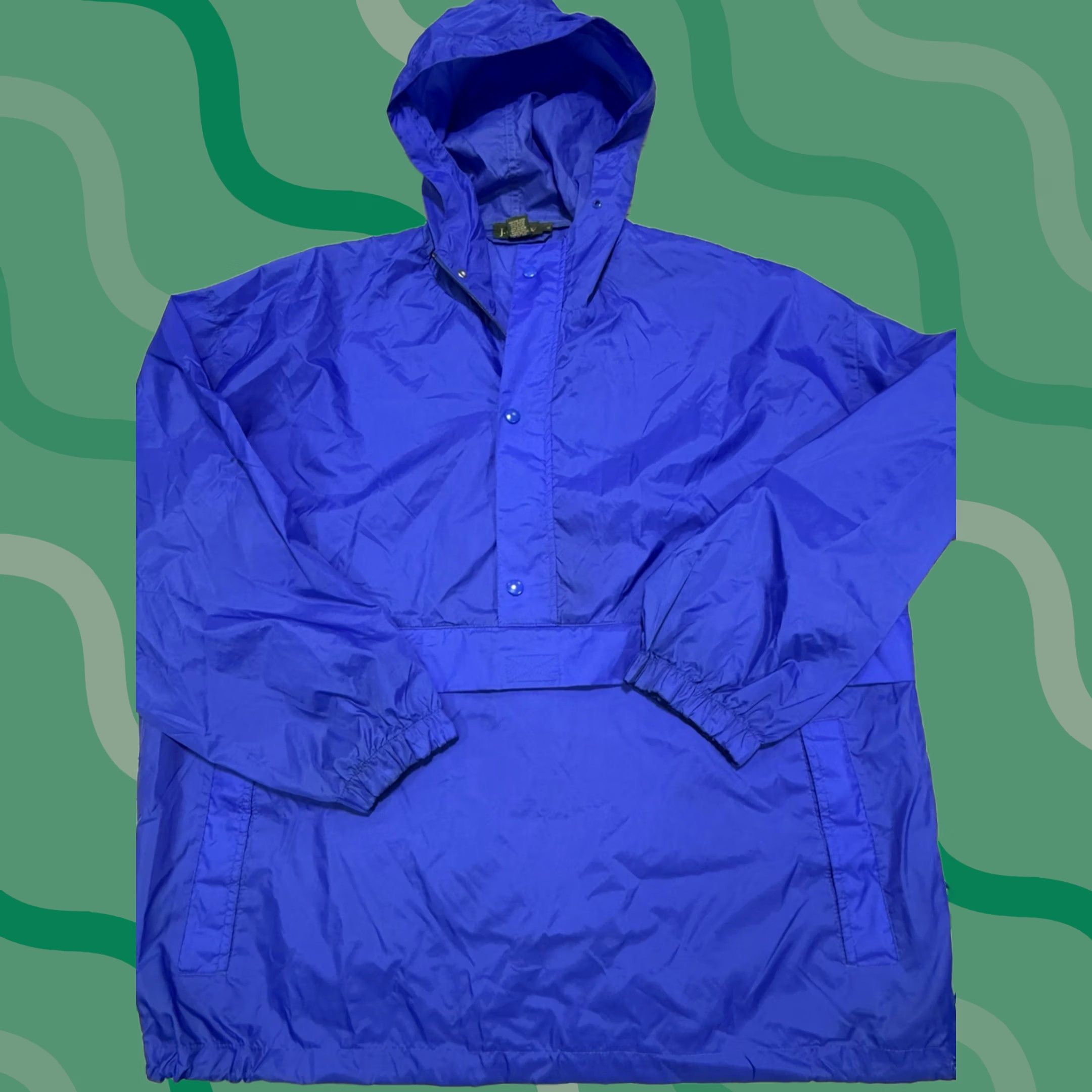 J.Crew J. Crew Oarsman Jacket Mens XL Blue Pullover Windbreaker Hooded Zip Pocket All Seasons Softshell Size US XL / EU 56 / 4 - 1 Thumbnail