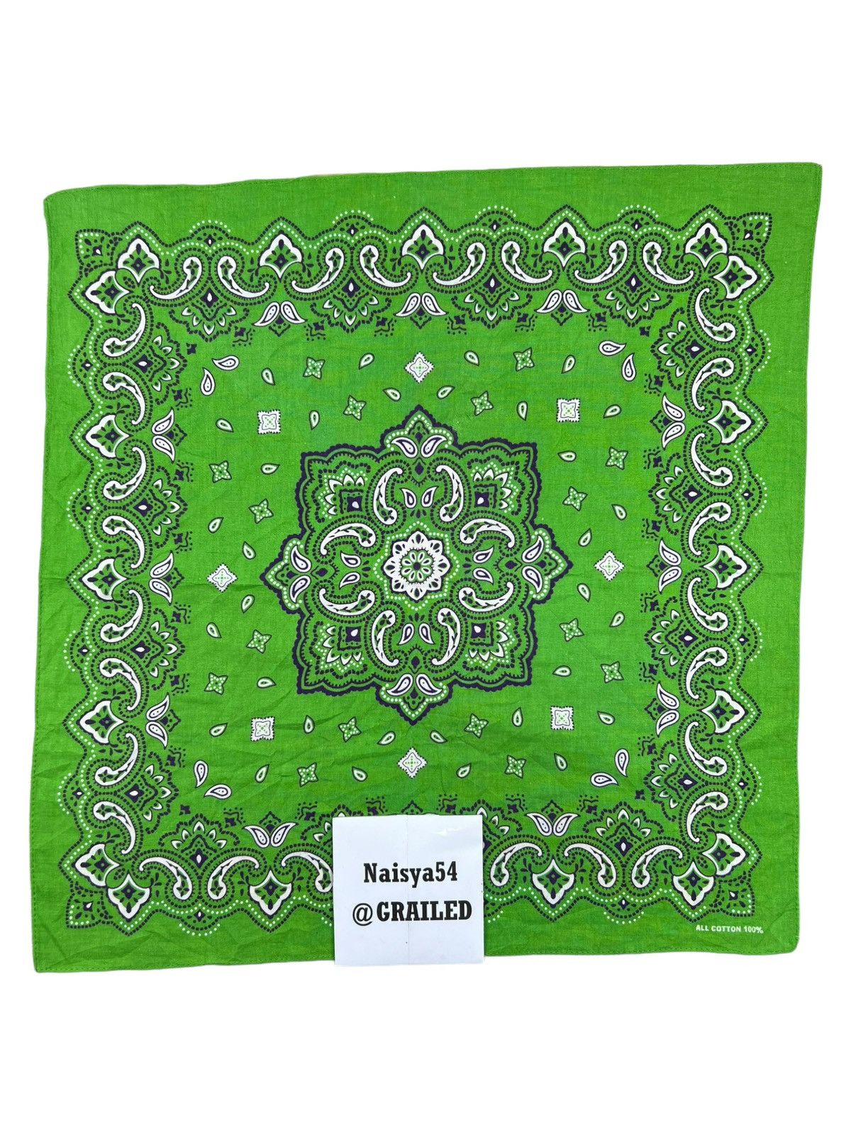 Japanese Brand Paislee Handkerchief Neckerchief Bandana Pocketsquare Size ONE SIZE - 6 Thumbnail