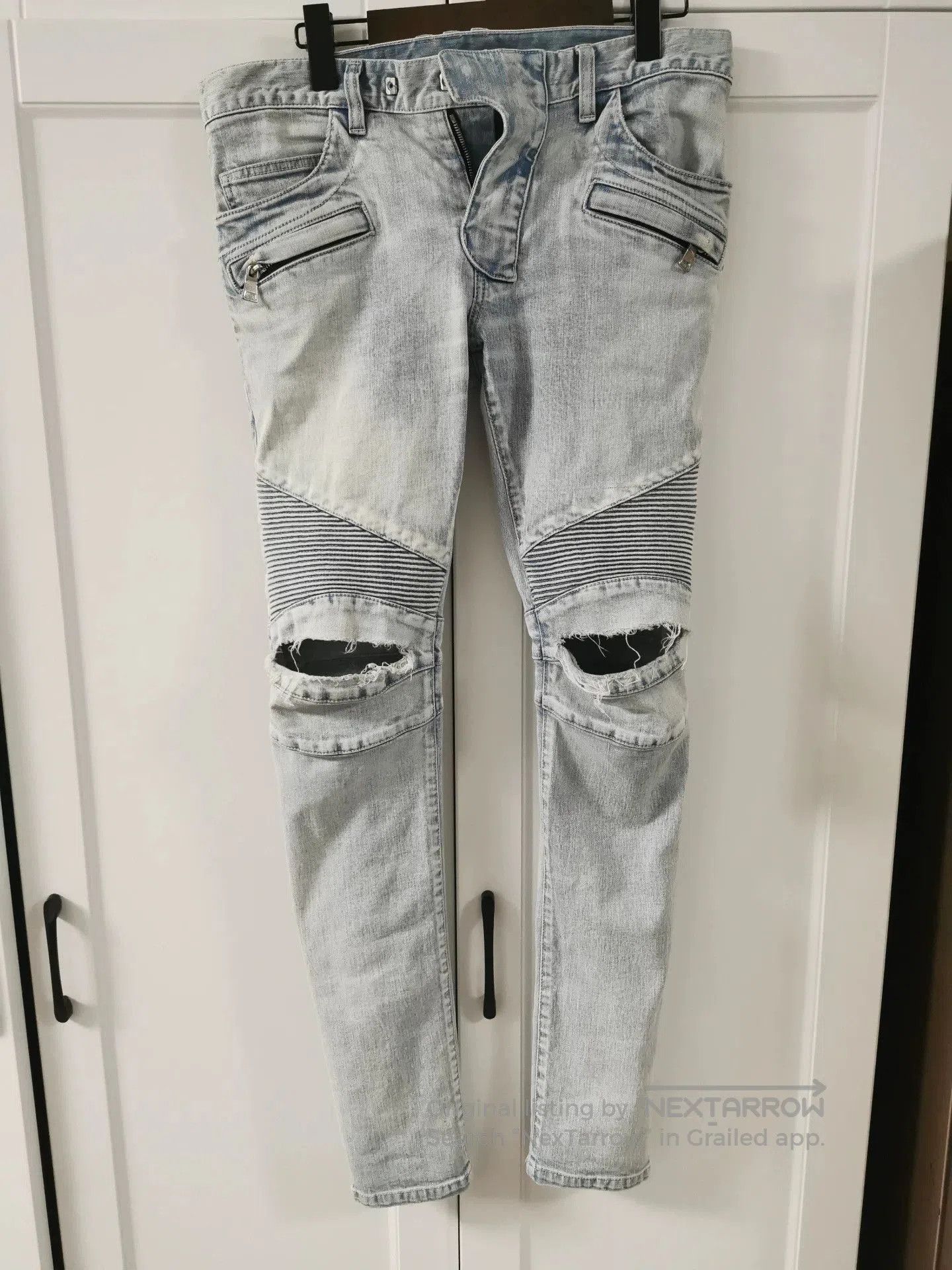 Balmain Balmain Ripped Knee Denim Jeans Size 30. Size 30" / US 8 / IT 44 - 1 Thumbnail