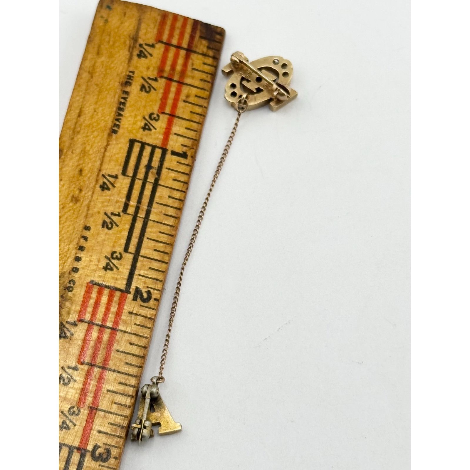 Vintage Vintage 14k Seed Pearl Fraternity badge chapter guard pin Size ONE SIZE - 10 Thumbnail