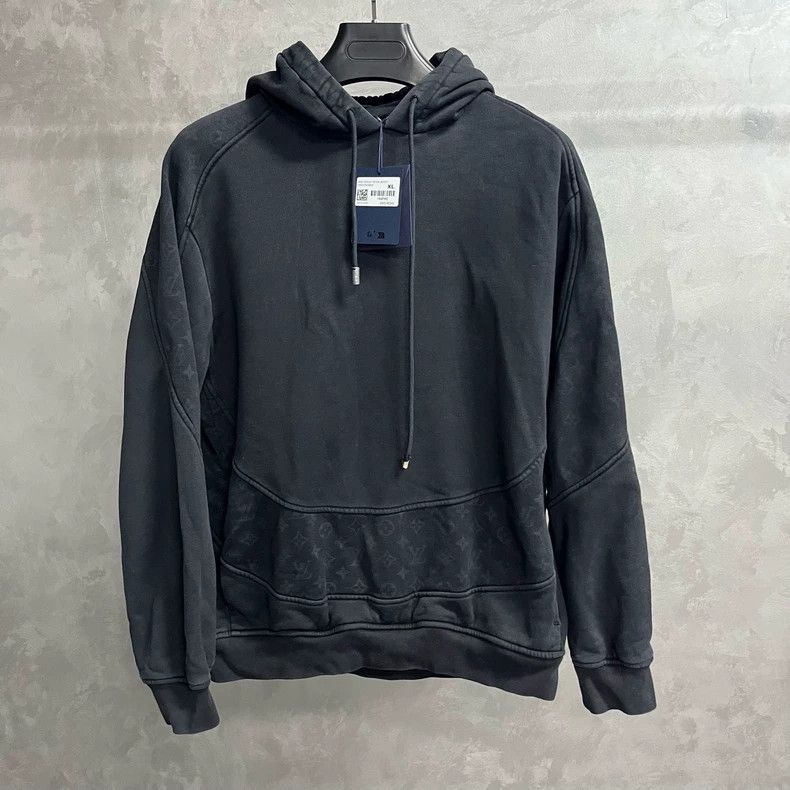 Louis Vuitton Black monogram circle printed hoodie