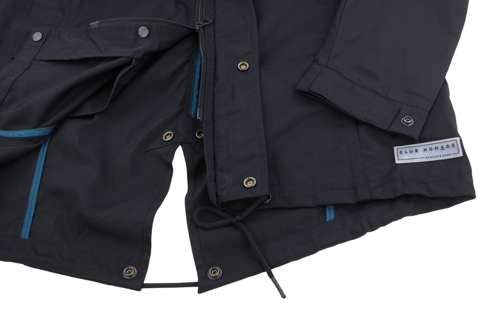 Scotch & Soda M Black Double Hood Lightweight Parka 88477 Size US M / EU 48-50 / 2 - 6 Thumbnail