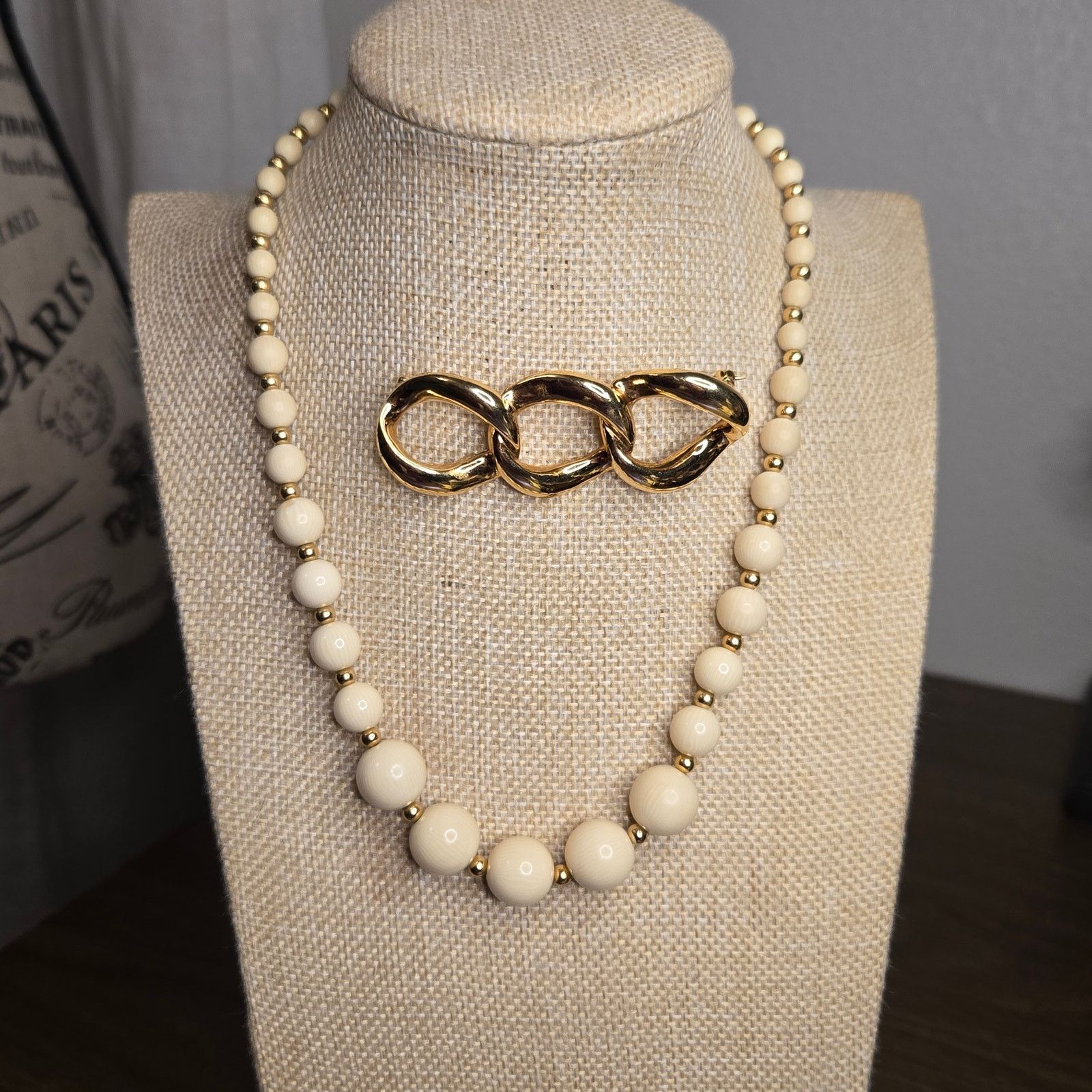 Vintage Vintage Napier Choker Necklace & Mismatched Unsigned Brooch Size ONE SIZE - 13 Thumbnail