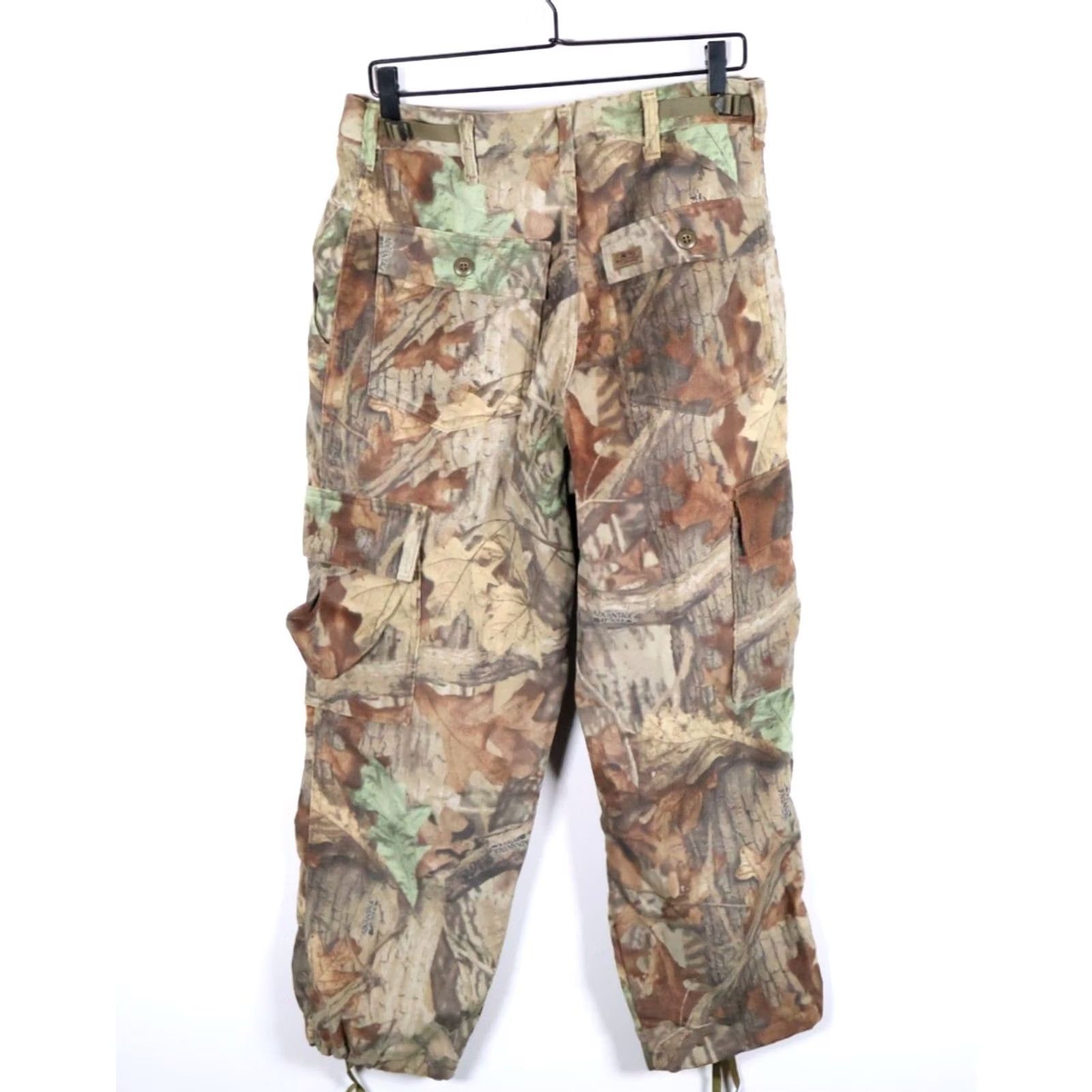Vintage VINTAGE Whitewater Outdoors Baggy Cargo Pants Mens Medium 32 x 29 Brown Camo Nylon Zip Fly USA Made 90s Camouflage Cargo Army Style Pants Mens Size US 32 / EU 48 - 2 Thumbnail