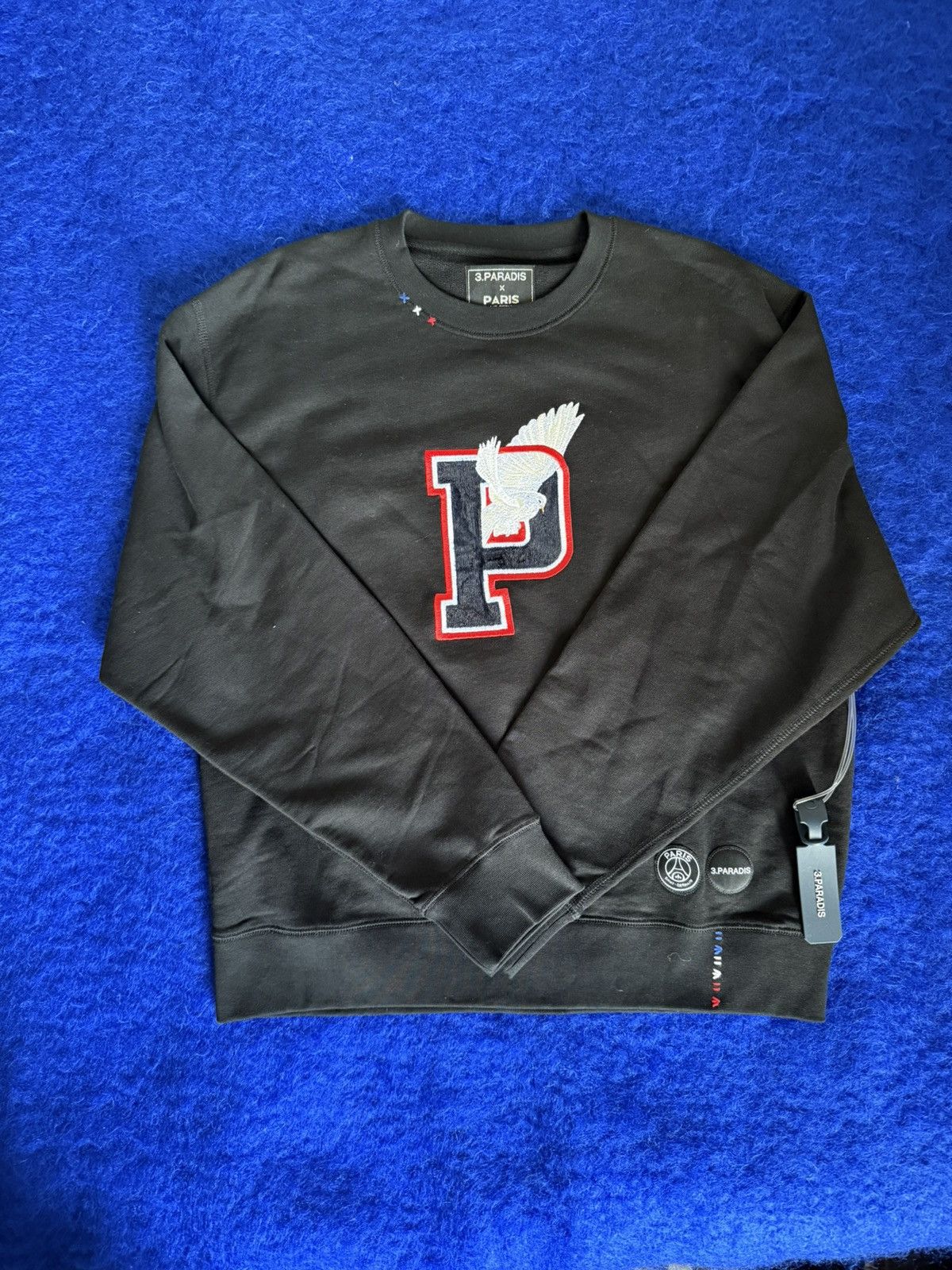 3.PARADIS 3.PARADIS x PSG Paris Logo Crewneck Sweatshirt Black S Size US S / EU 44-46 / 1 - 1 Thumbnail