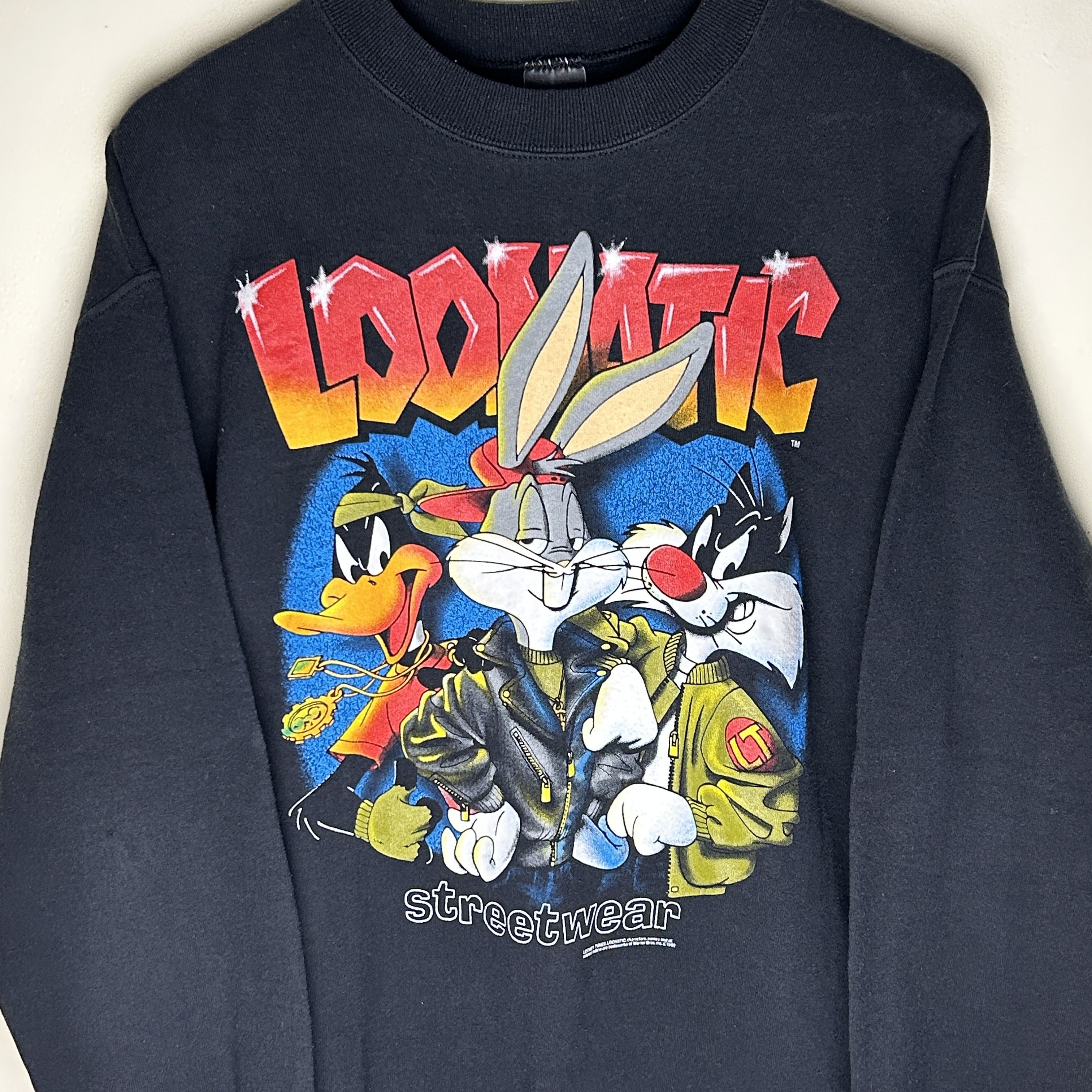 Cartoon Network Vintage Looney Tunes Loonatic Streetwear 1992 Sweatshirt Size US L / EU 52-54 / 3 - 2 Thumbnail