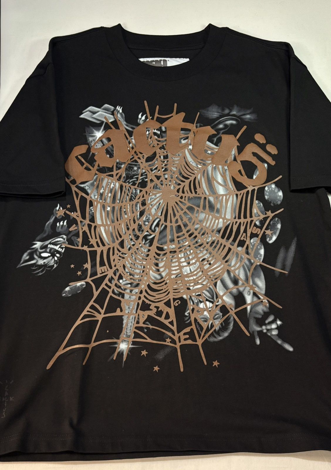 Travis Scott Cactus Jack airbrush neon T-shirt | Grailed