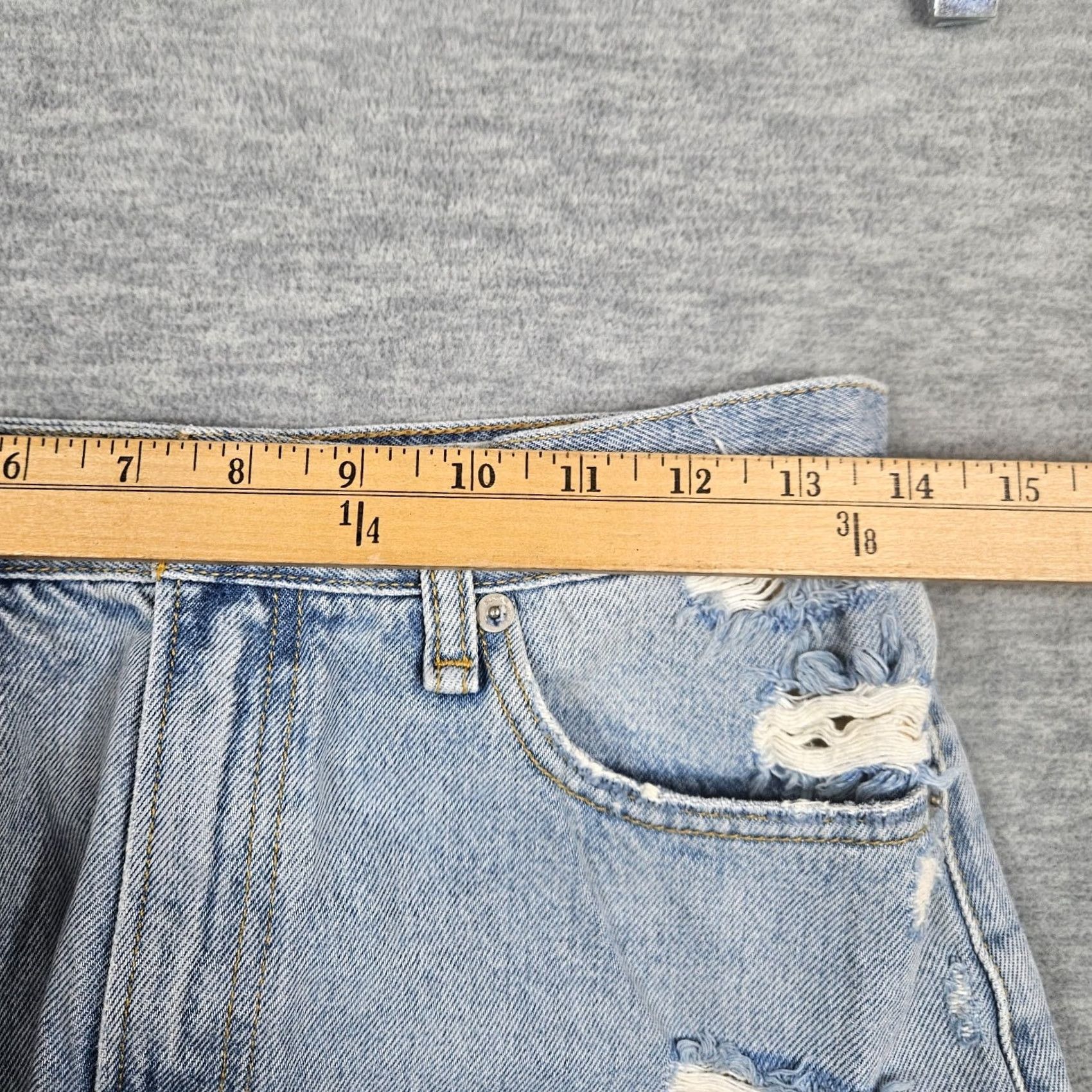 Rag & Bone rag & bone Maya 100% Cotton Blue High Rise Distressed Short Size 27 Size 27" / US 4 / IT 40 - 3 Thumbnail