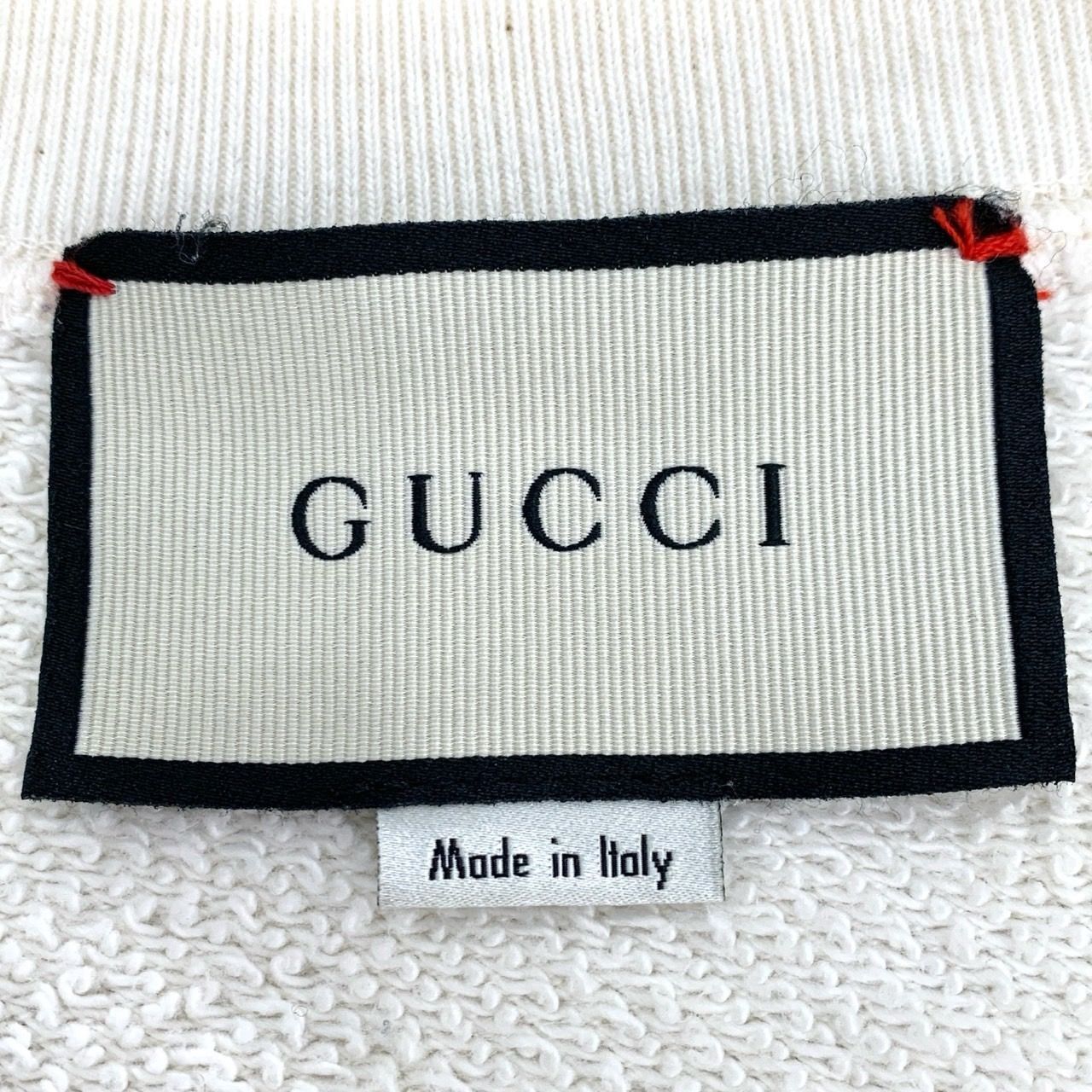 Gucci [Gucci] Tiger Head Print Beige Cotton Long-Sleeve Hoodie XS Size XS / US 0-2 / IT 36-38 - 4 Thumbnail