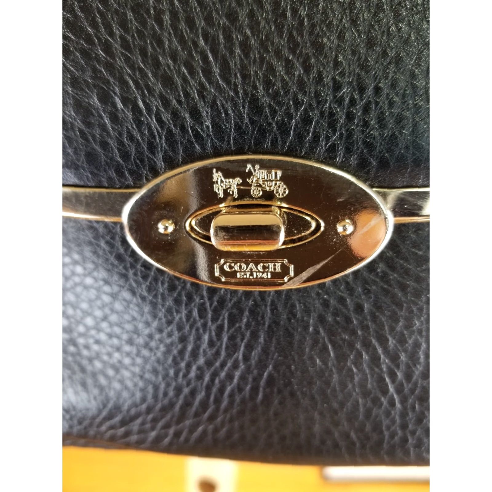 Coach VINTAGE COACH BLACK LEATHER SHOULDER HANDBAG CROSS BAG 26624 Ladies Medium Bag Size ONE SIZE - 3 Thumbnail