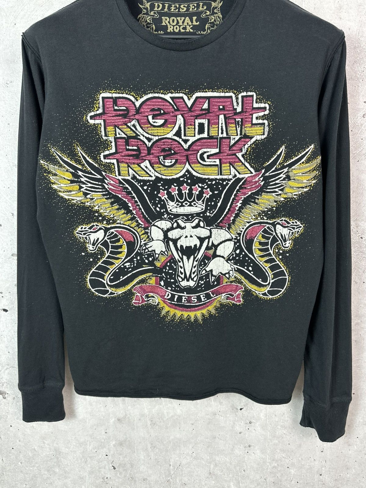 Diesel Vintage Diesel Royal Rock Printed Black Men’s Long Sleeve Size US M / EU 48-50 / 2 - 5 Thumbnail