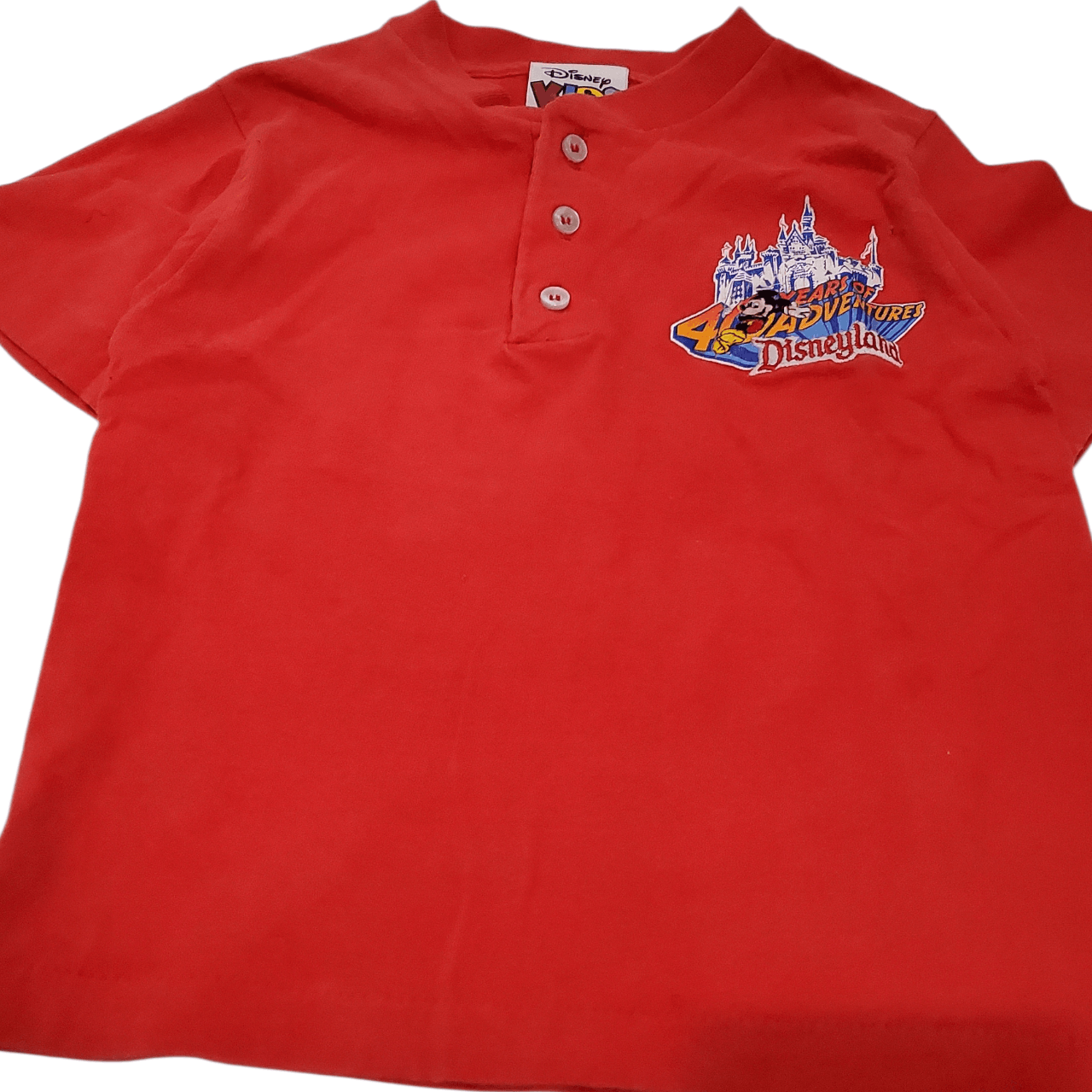 Disney 1995 Disneyland Embroidered Baby *YOUTH* Button T-Shirt Size US XXS / EU 40 - 2 Thumbnail
