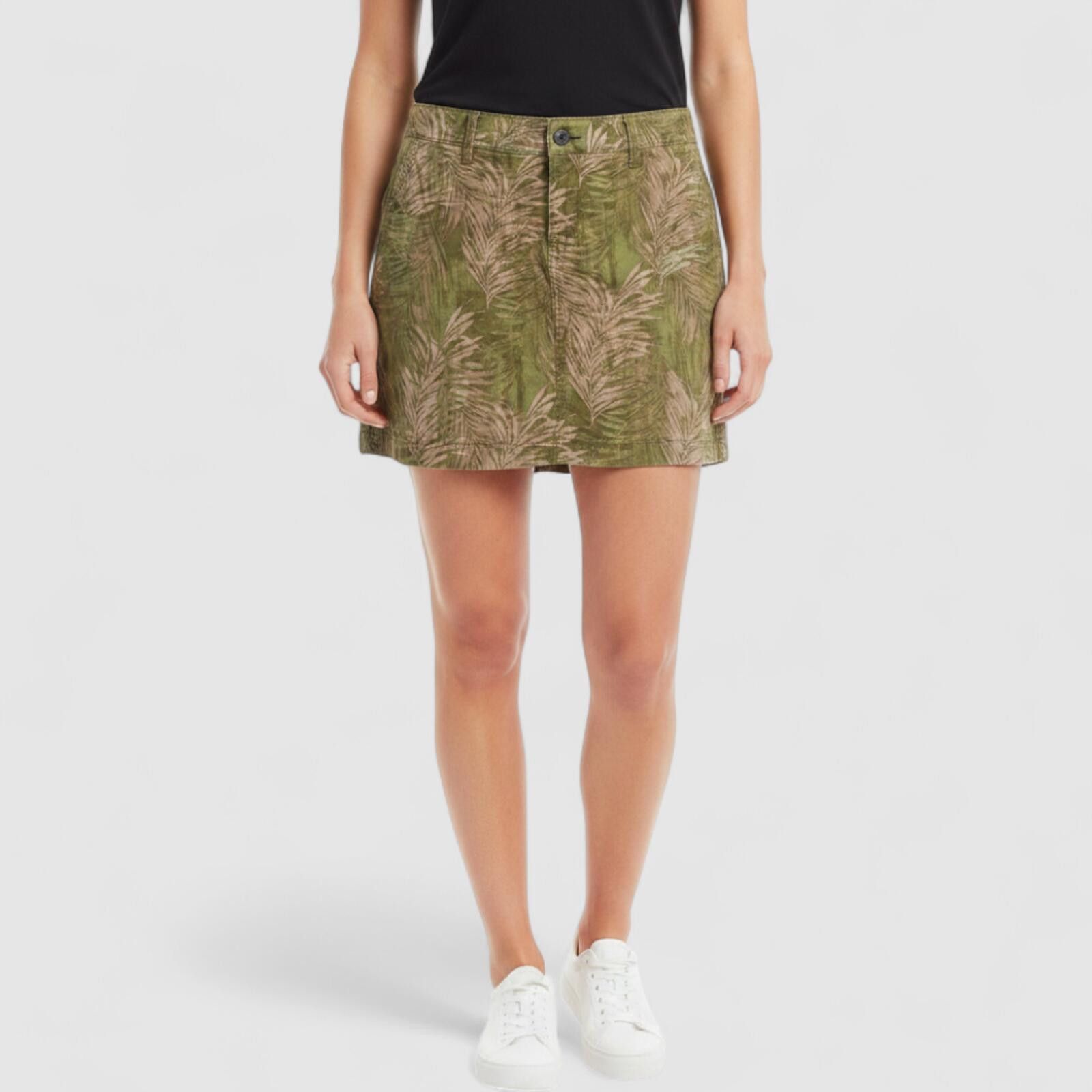 Other Sonoma Life + Style Green Leaf Print Skort Womens 2 Xsmall Size 26" / US 2 / IT 38 - 2 Thumbnail