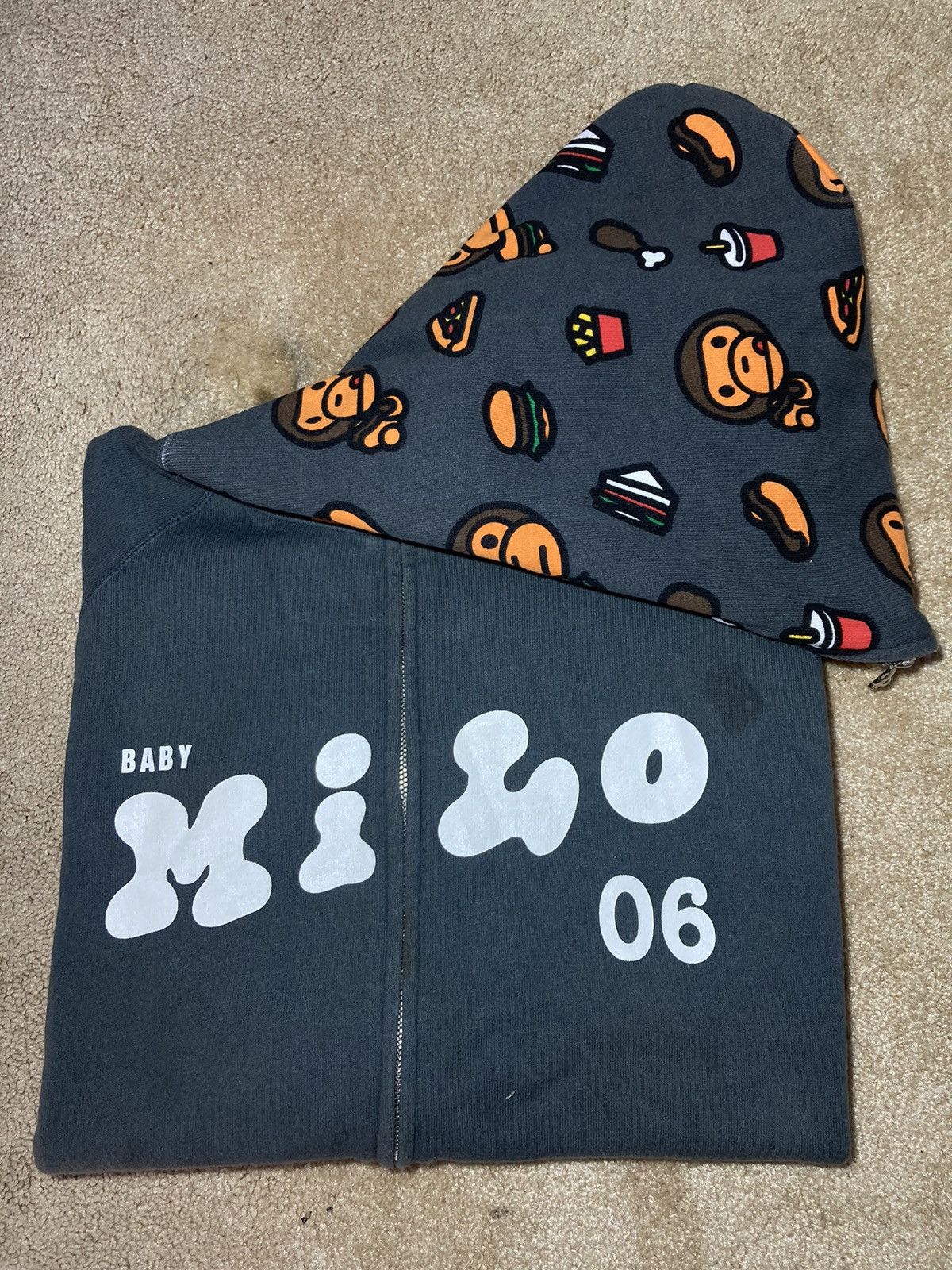 00s APE Baby Milo Junk Food Hoodie サイズM 00s APE Baby Milo Junk Food Hoodie サイズM