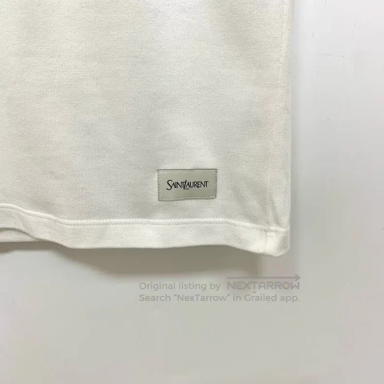 Saint Laurent Paris Saint Laurent Paris Solid Color Logo Patch Round Neck Shor Size US XL / EU 56 / 4 - 4 Thumbnail