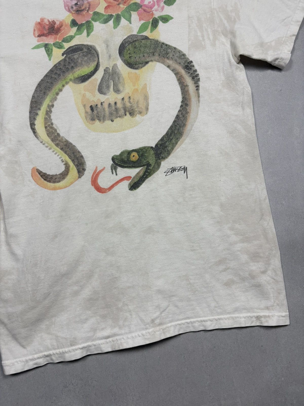 Stussy Trashed Vintage Stussy Calavera Pocket Snake Skull T-Shirt S Size US S / EU 44-46 / 1 - 5 Thumbnail