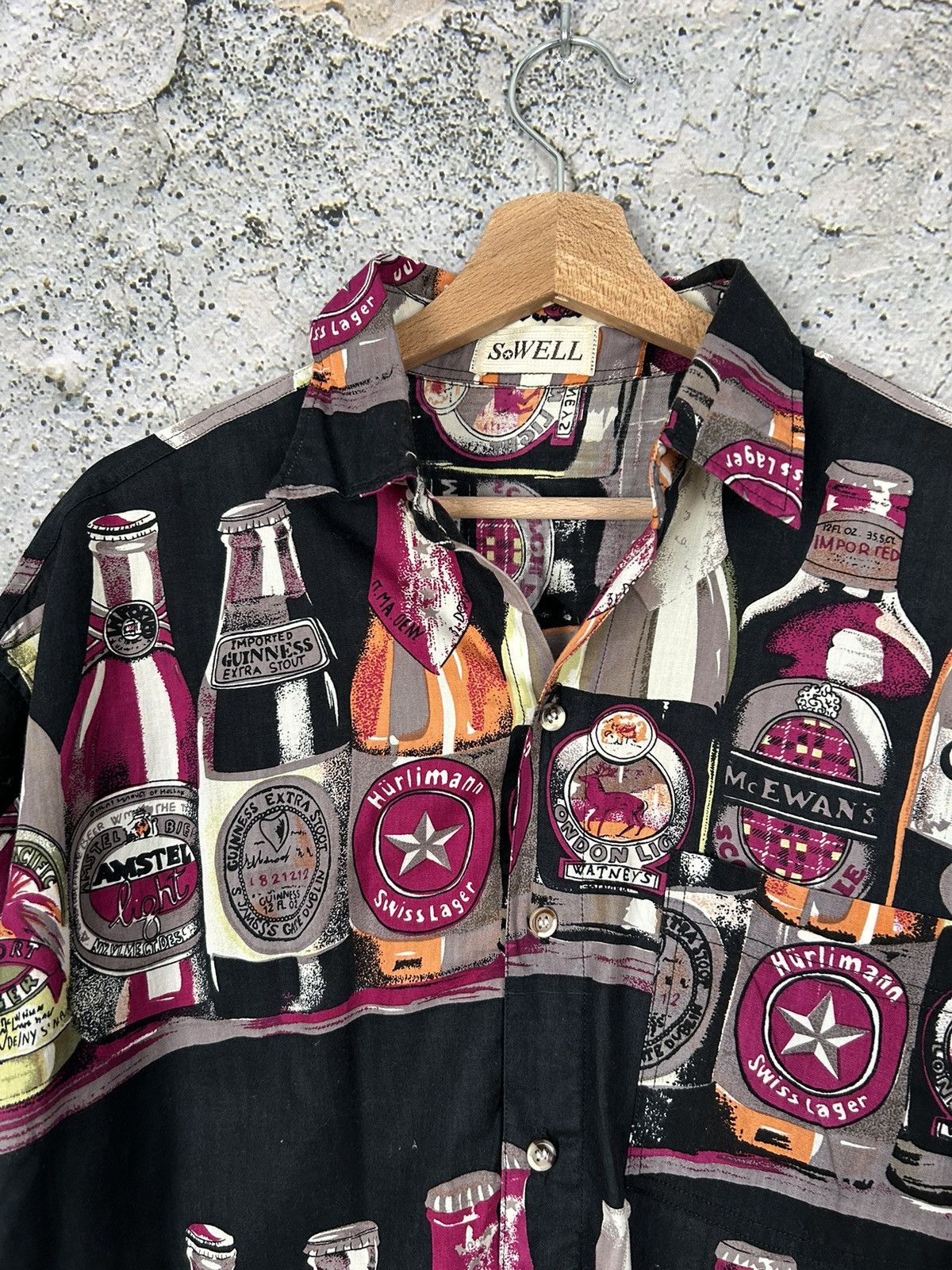 Vintage Vintage Beer Crazy Shirt Hawaiian Hype Rare Streetwear Size US L / EU 52-54 / 3 - 3 Thumbnail