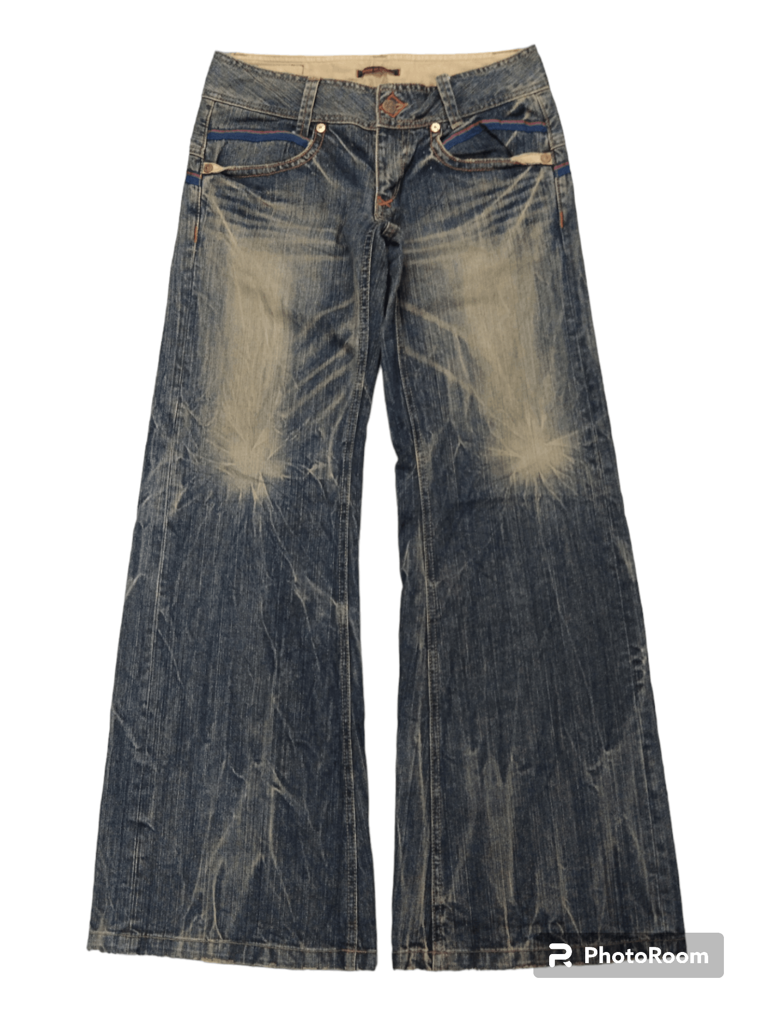 image of Hype x If Six Was Nine Baggy Sick Rusty Made In Japan Denim Pants in Blue Distressed (Size 29)